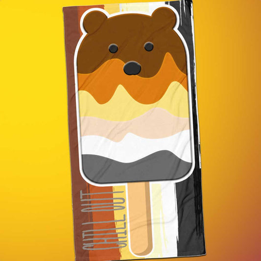 Bear Popsicle Beach Towel