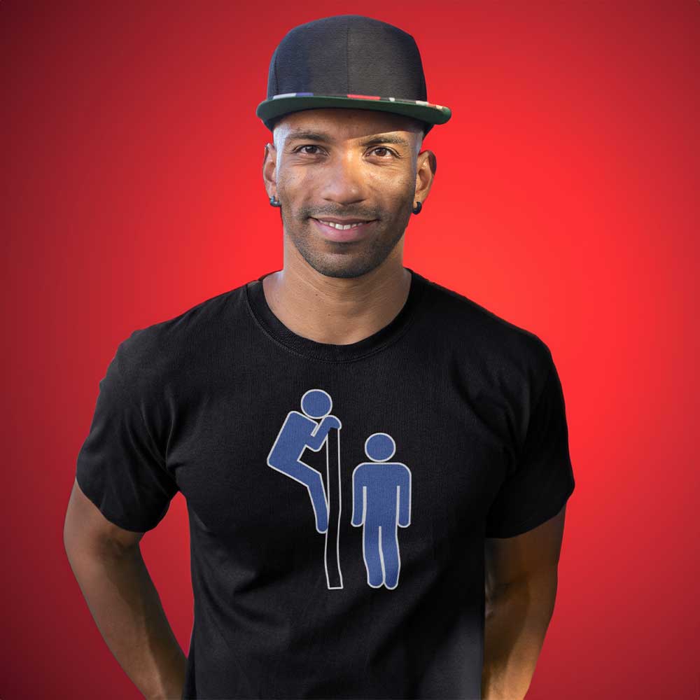 man wearing Cruisin black shirt - backroomgear - your LGBTQI Gay Kink Apparel Store