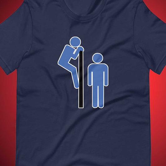 Cruisin navy flat shirt closeup - backroomgear - your LGBTQI Gay Kink Apparel Store