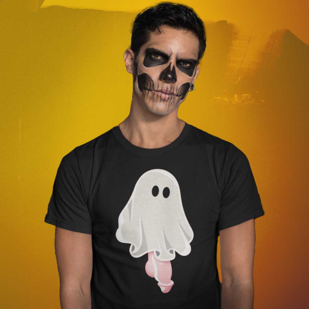 Well Hung Ghost Halloween Shirt Spooky Gay Ghost Tee