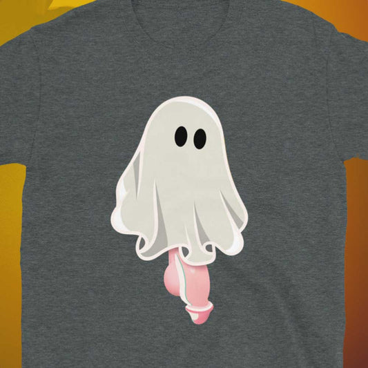 Well Hung Ghost Halloween Shirt Spooky Gay Ghost Tee