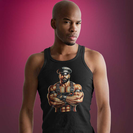 Sir Leather Alpha - Gay Dom Graphic Muscle Shirt