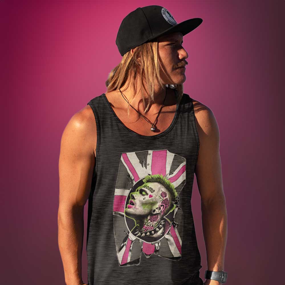 Queer Punk Anthem Tank – Gay Pride Rebel Graphic Tank Top for LGBT+ Pride