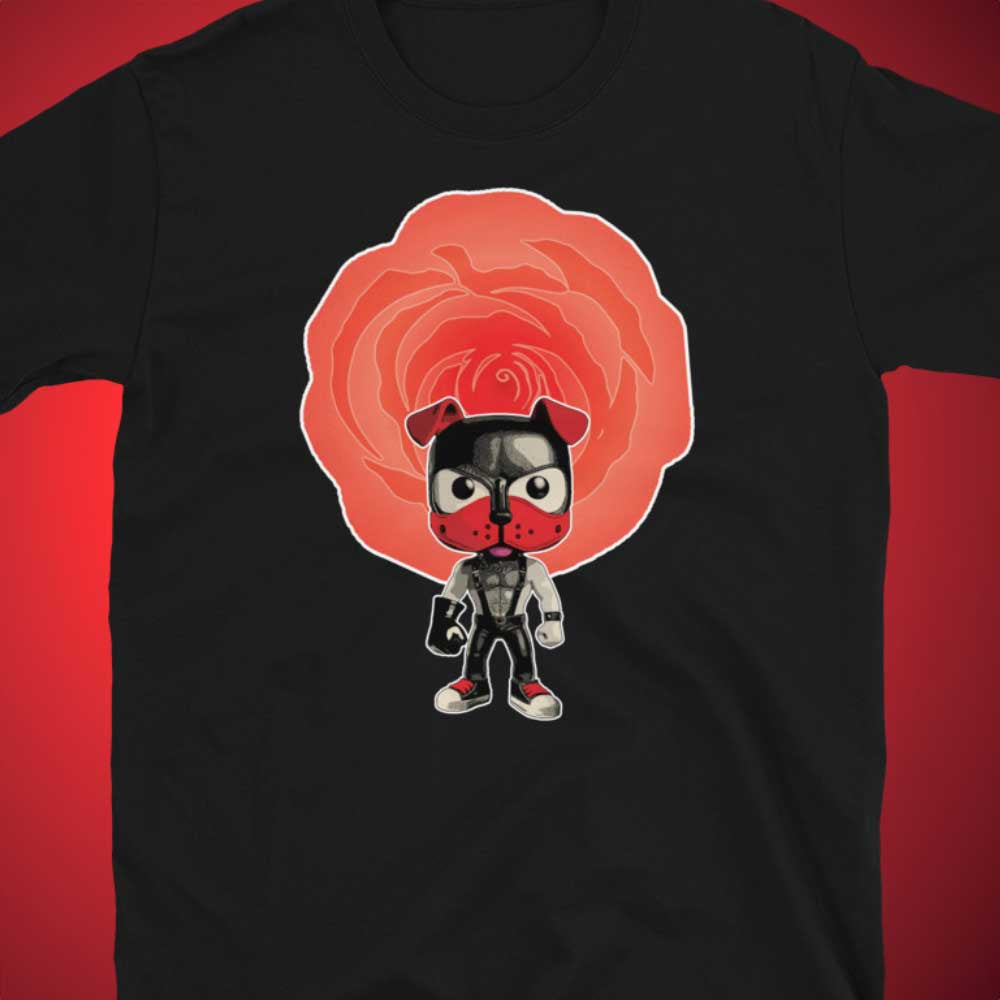 Flagging Red Rose Pup T-Shirt