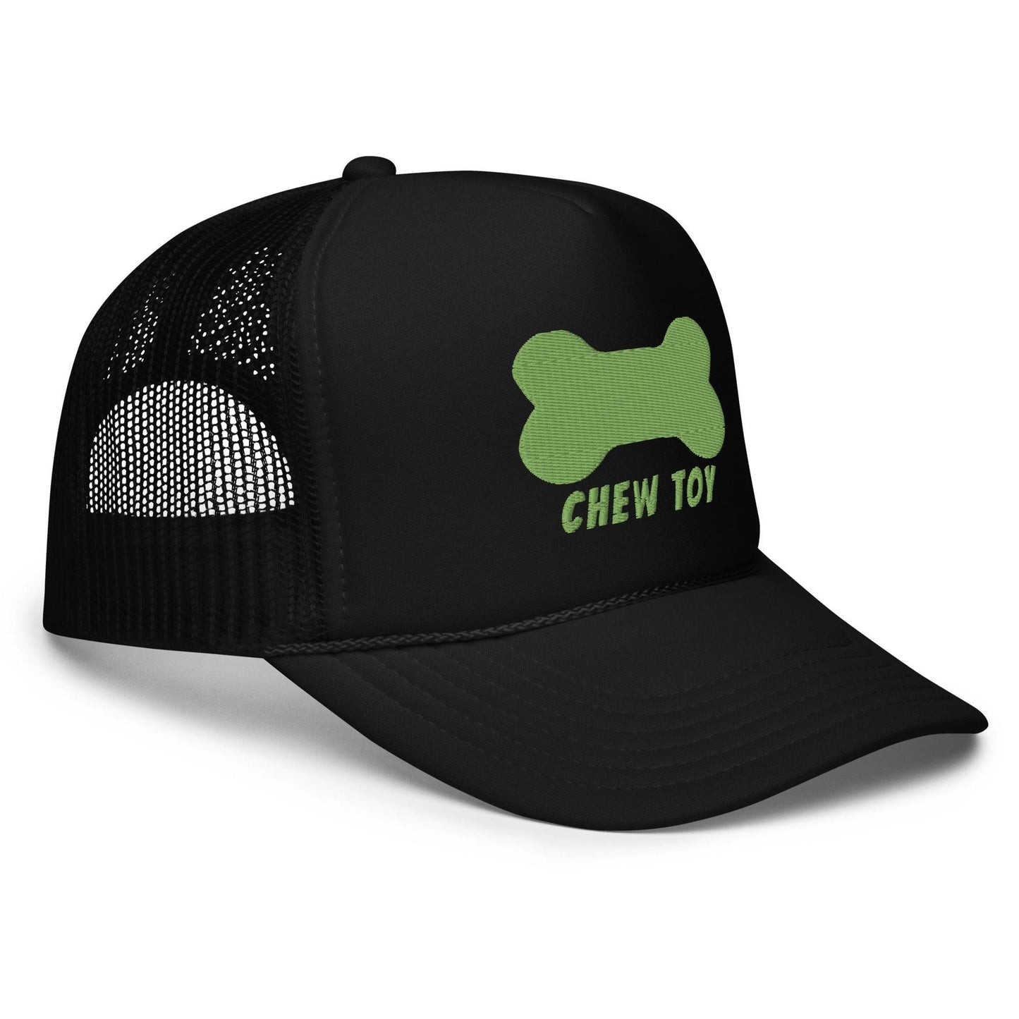 Chew Toy Pup Cap Green quarter view- BackRoomGear - your LGBTQI Gay Kink Apparel Store