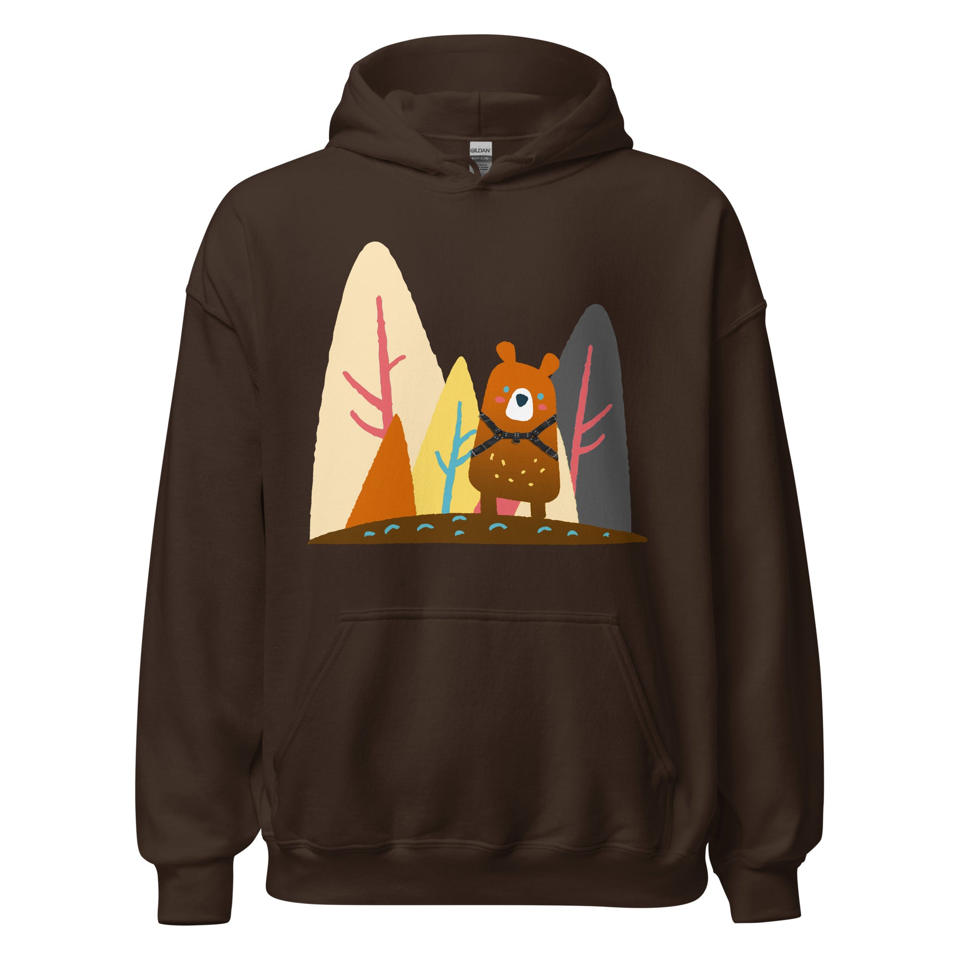 Does-a-Bear-f-k-in-the-woods-Chocolate Hoodie-backroom-gear - your LGBTQI Gay Kink Apparel Store