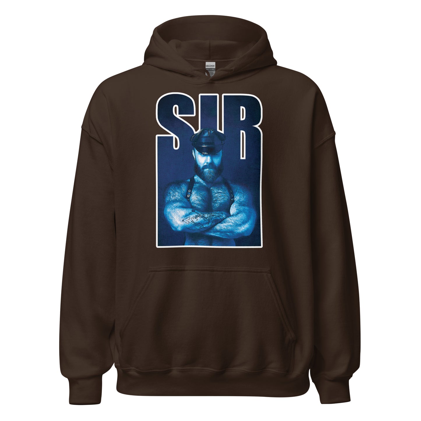 Sir Bear dark chocolate hoodie - backroomgear - your LGBTQI Gay Kink Apparel Store