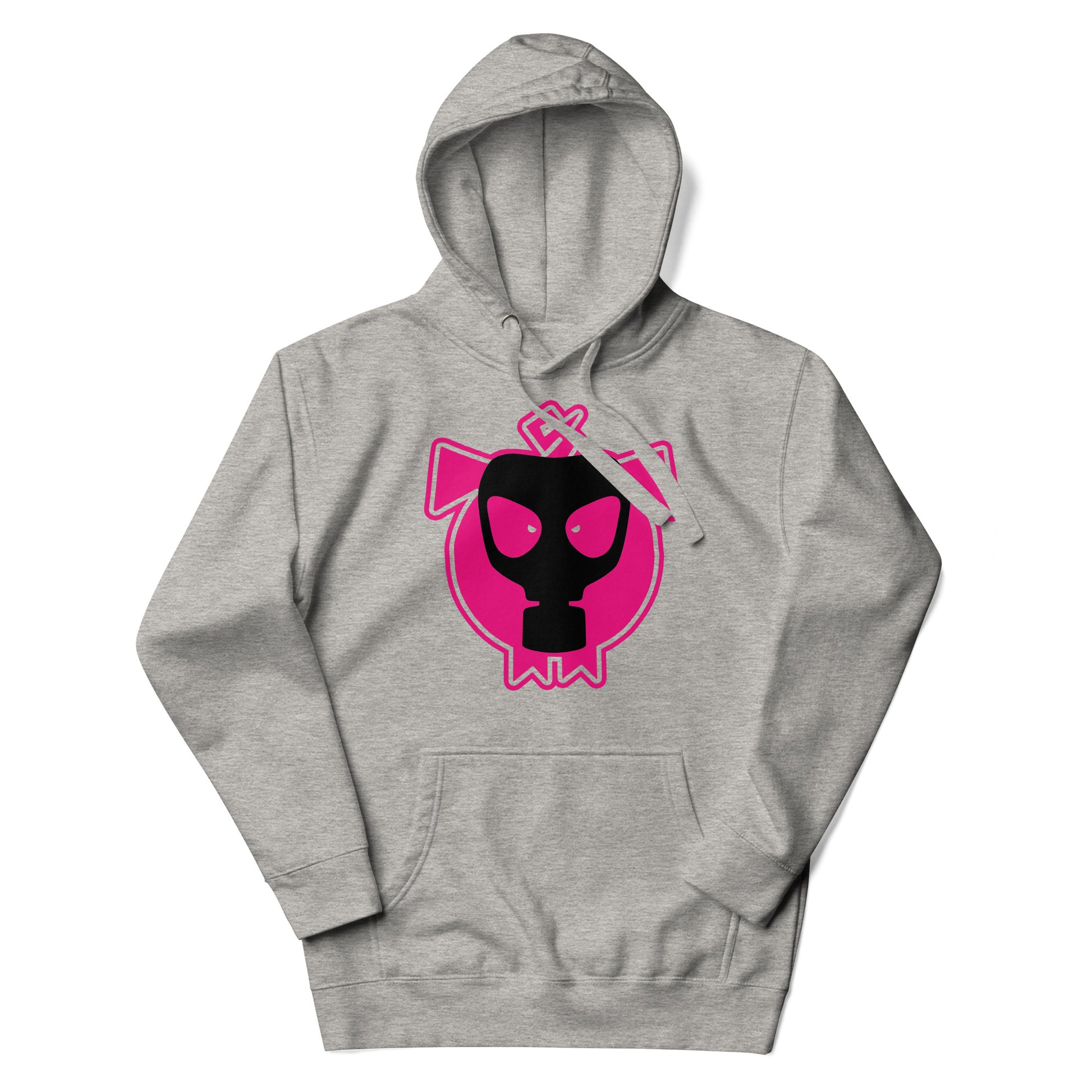 Pig-Logo-Hoodie-carbon grey flat - backroomgear - your LGBTQI Gay Kink Apparel Store