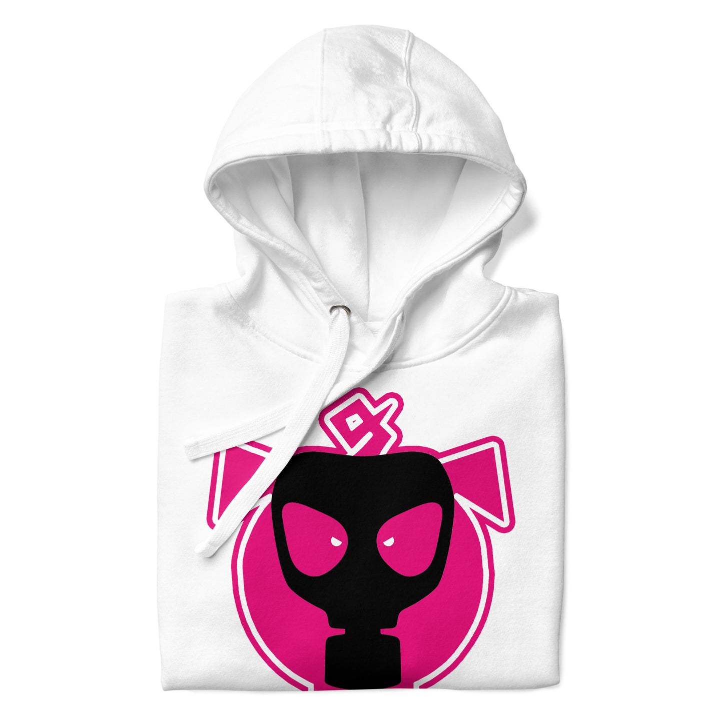 Pig-Logo-Hoodie-white folded - backroomgear - your LGBTQI Gay Kink Apparel Store