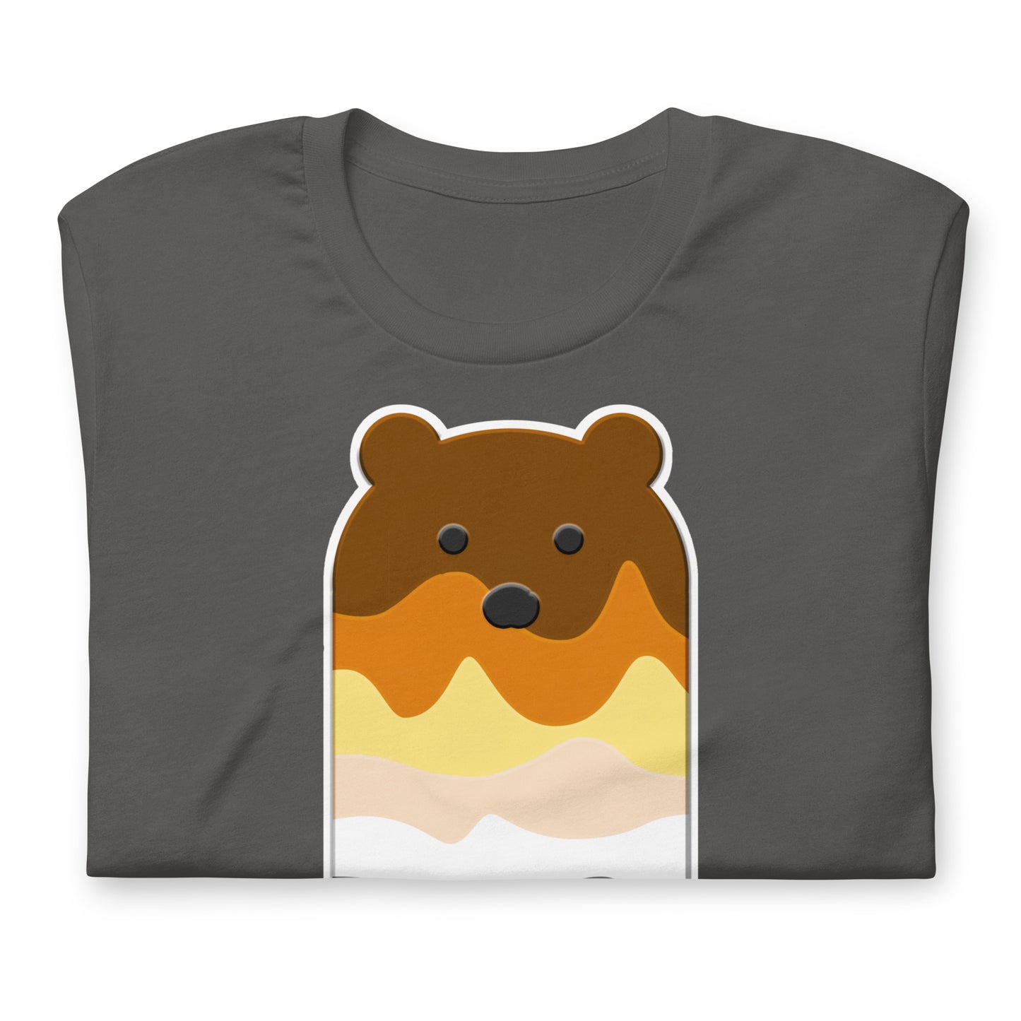 Bear Popsicle Asphalt T-Shirt Folded - BackRoomGear - your LGBTQI Gay Kink Apparel Store