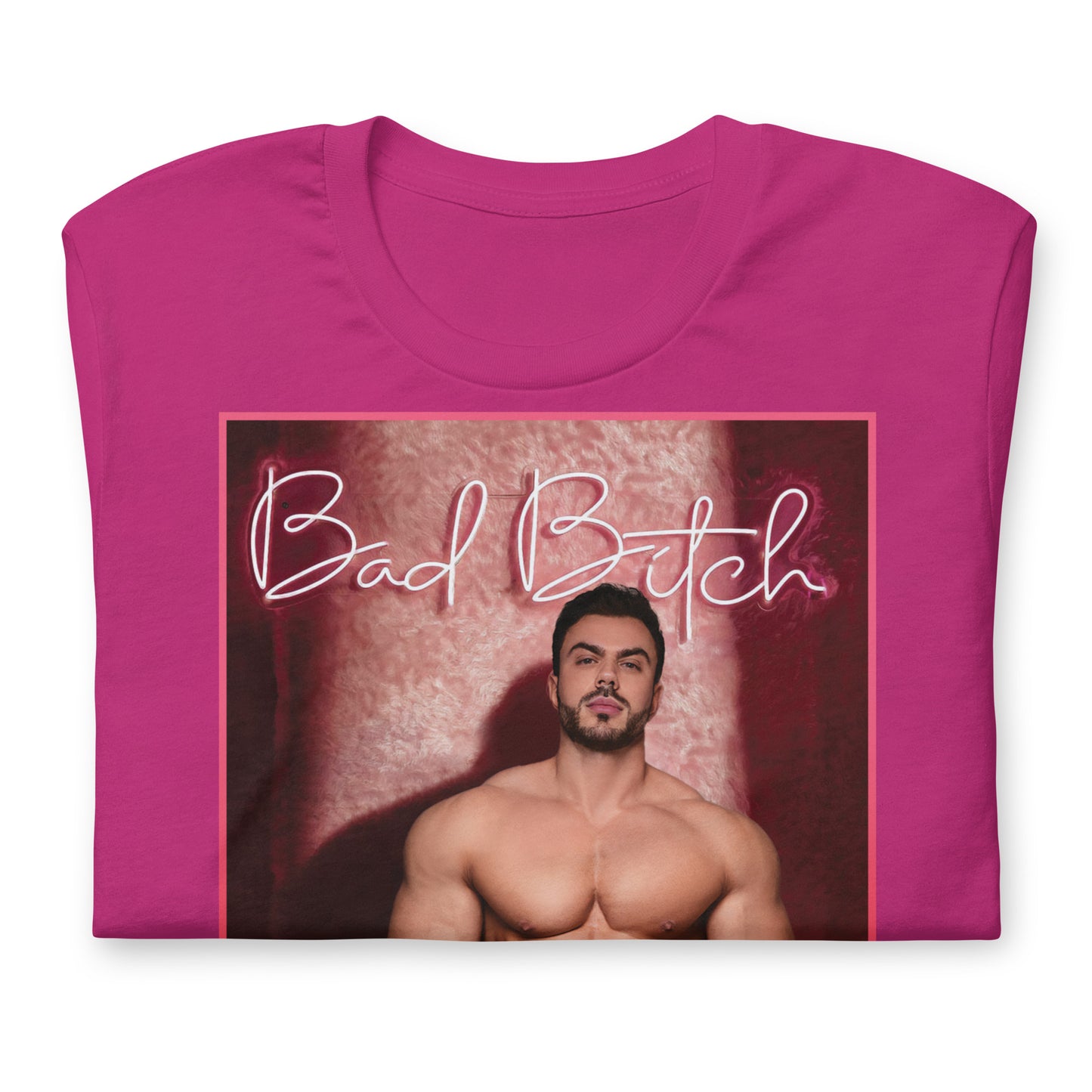 Bad Bitch! Berry T-Shirt Folded - BackRoomGear - your LGBTQI Gay Kink Apparel Store