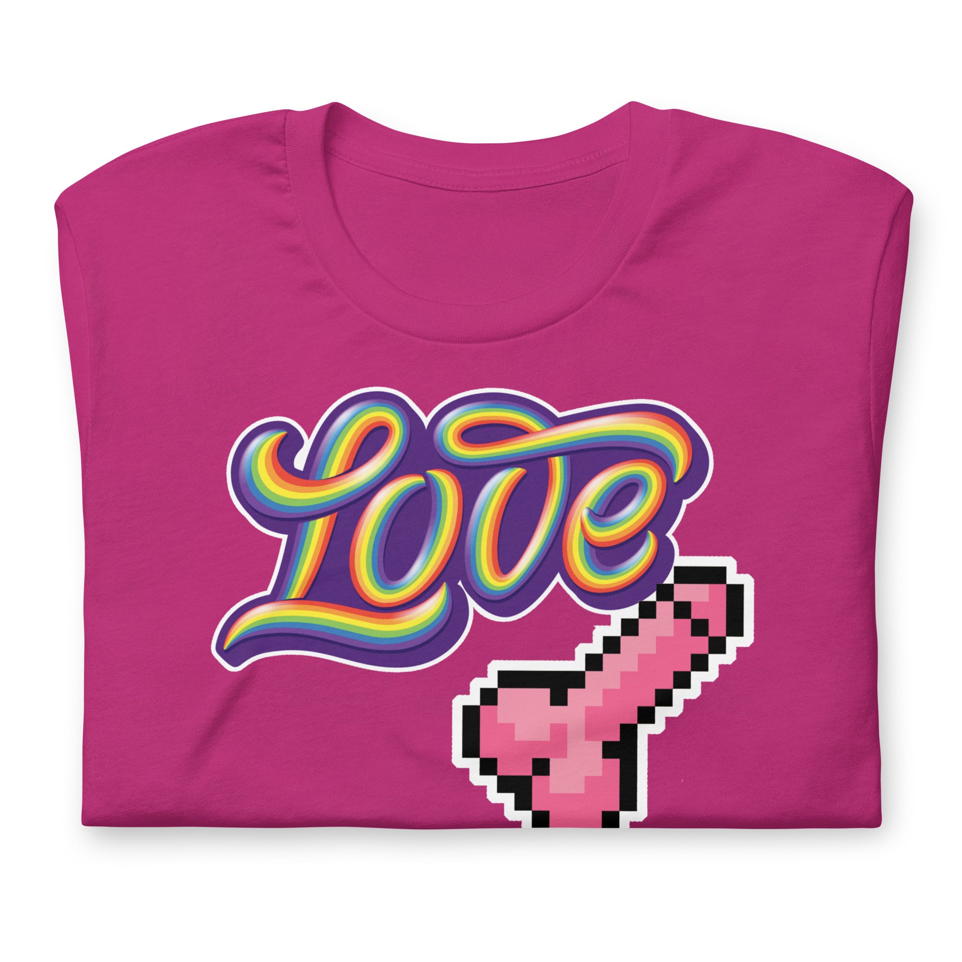 Love Dick Shirt-Berry folded-backroomgear - your LGBTQI Gay Kink Apparel Store