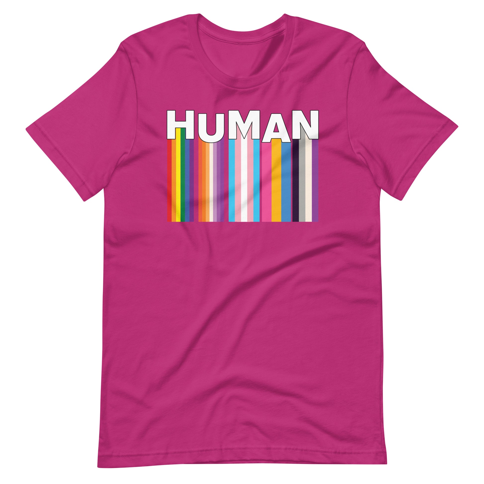 We Are Human Berry T-Shirt Flat - BackRoomGear - your LGBTQI Gay Kink Apparel Store