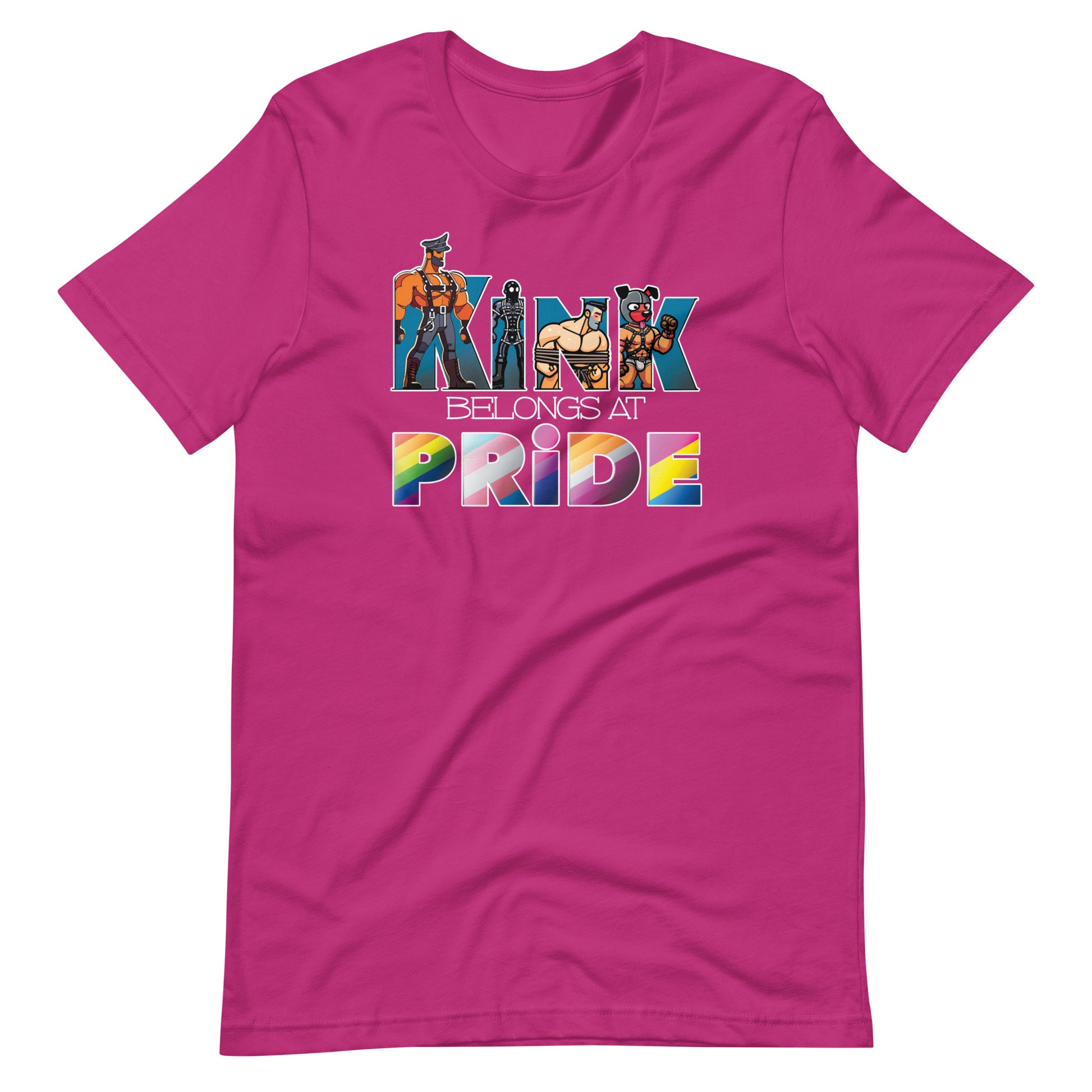 Kink-Pride-Berry Flat Shirt - backroomgear - your LGBTQI Gay Kink Apparel Store