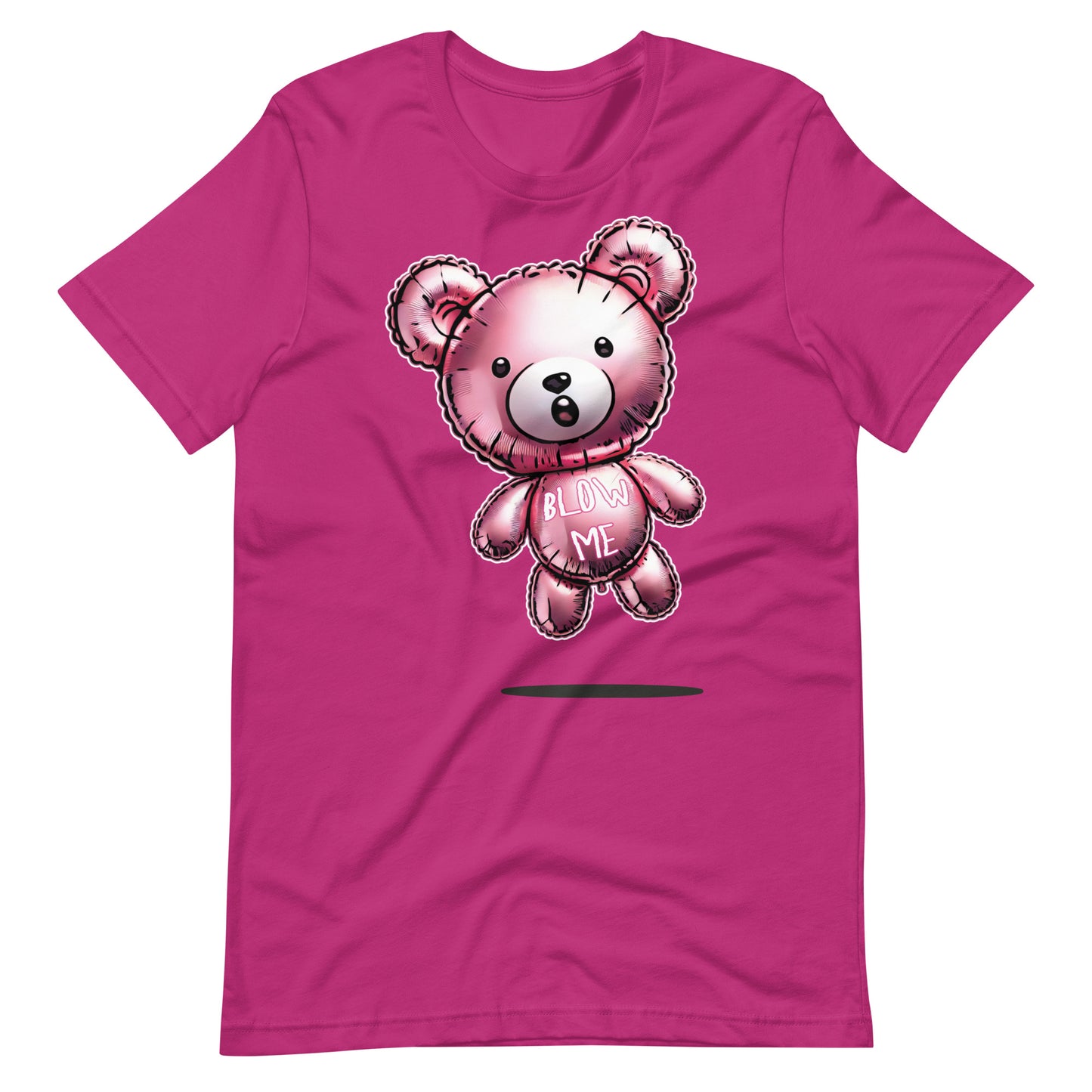 Playful Blow Me Bear Balloon T-Shirt Fun & Cheeky Design