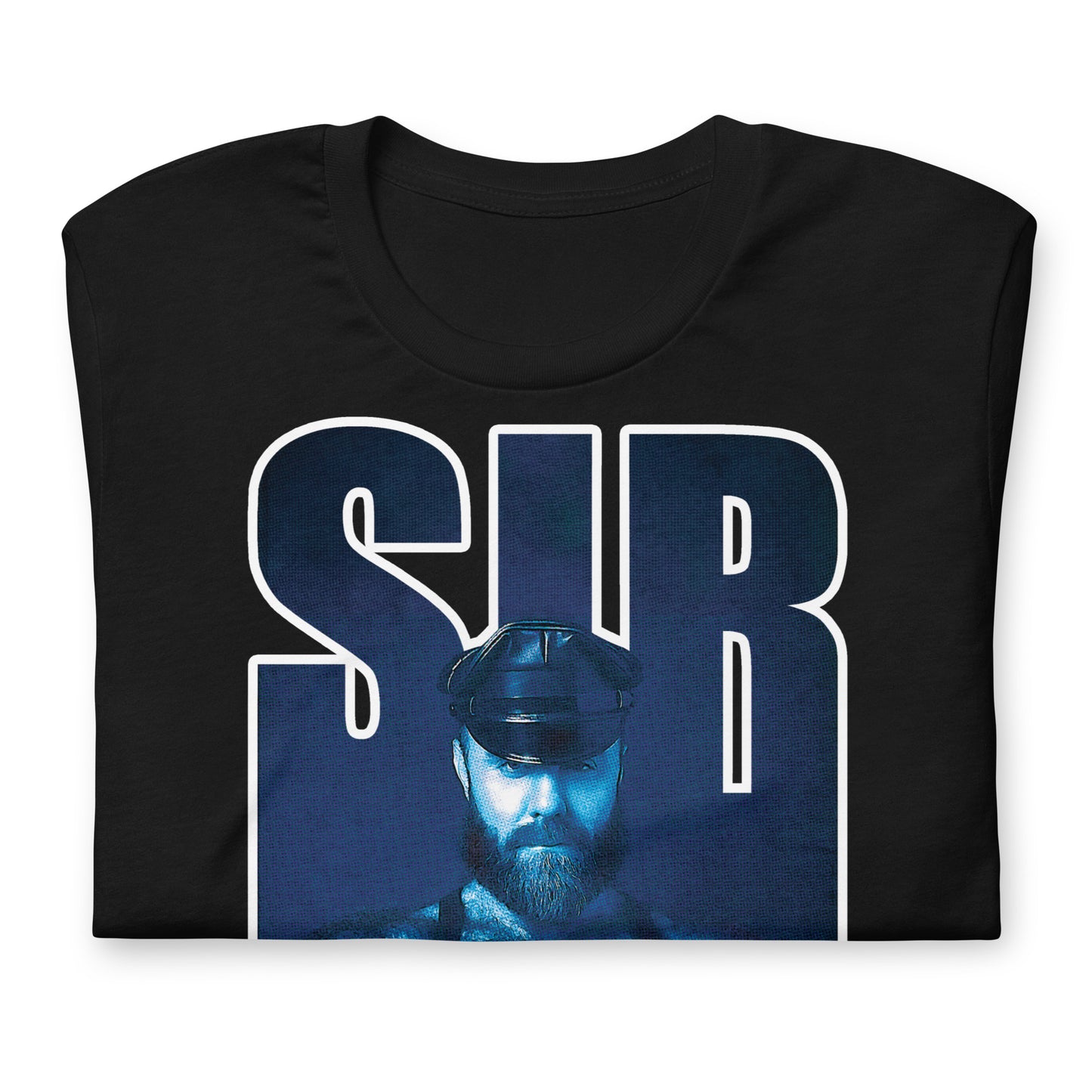 Sir Bear shirt black flat folded - backroomgear - your LGBTQI Gay Kink Apparel Store