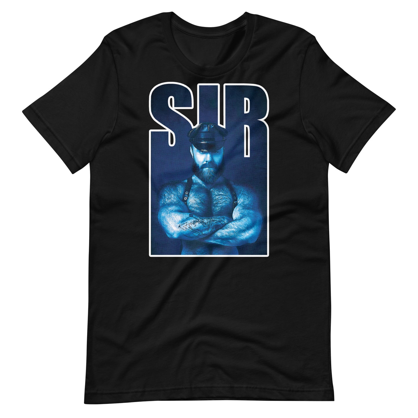 Sir Bear shirt black flat - backroomgear - your LGBTQI Gay Kink Apparel Store