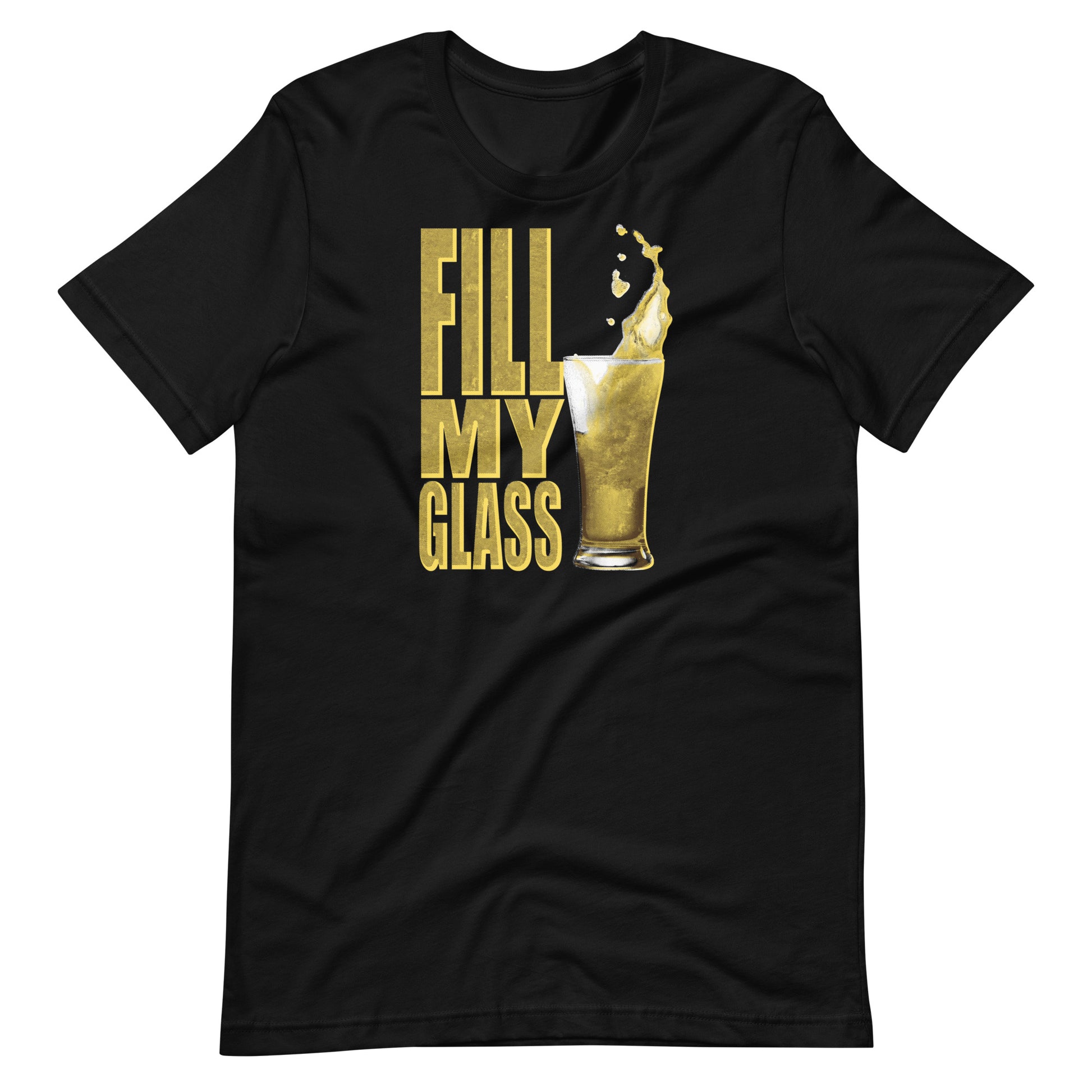 Fill-My-Glass-black shirt Flat - backroomgear - your LGBTQI Gay Kink Apparel Store