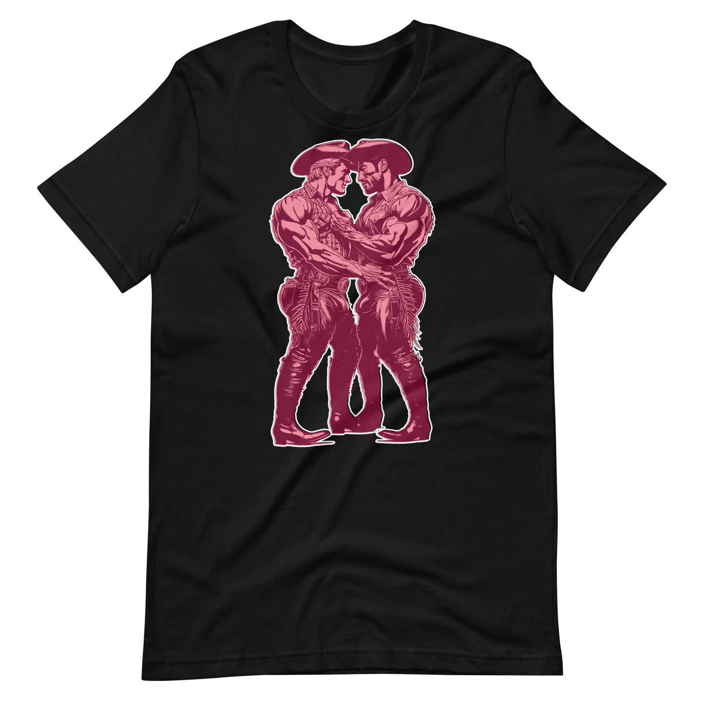 Pink-Cowboys-black Shirt-backroomgear - your LGBTQI Gay Kink Apparel Store