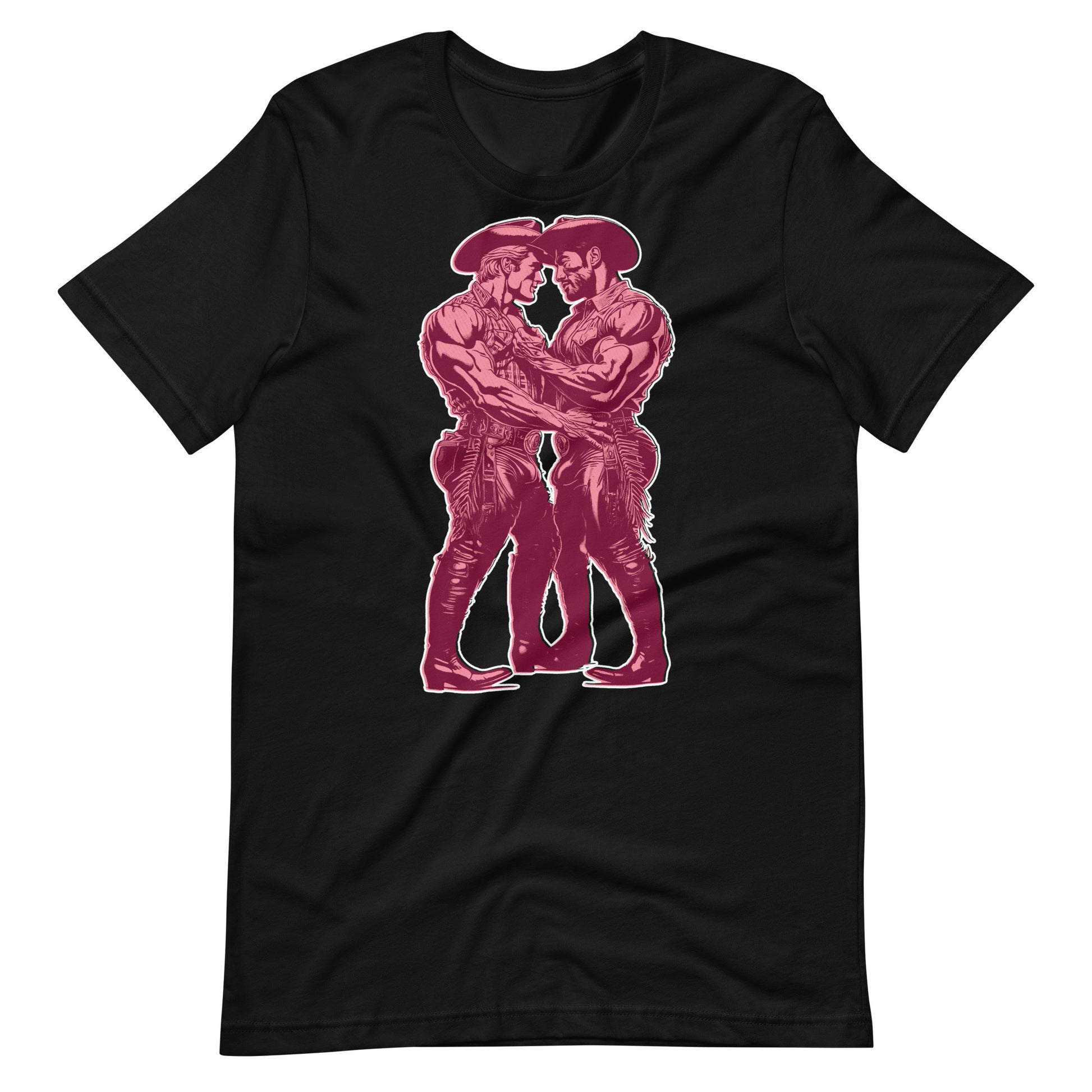 Pink-Cowboys-black Shirt-backroomgear - your LGBTQI Gay Kink Apparel Store