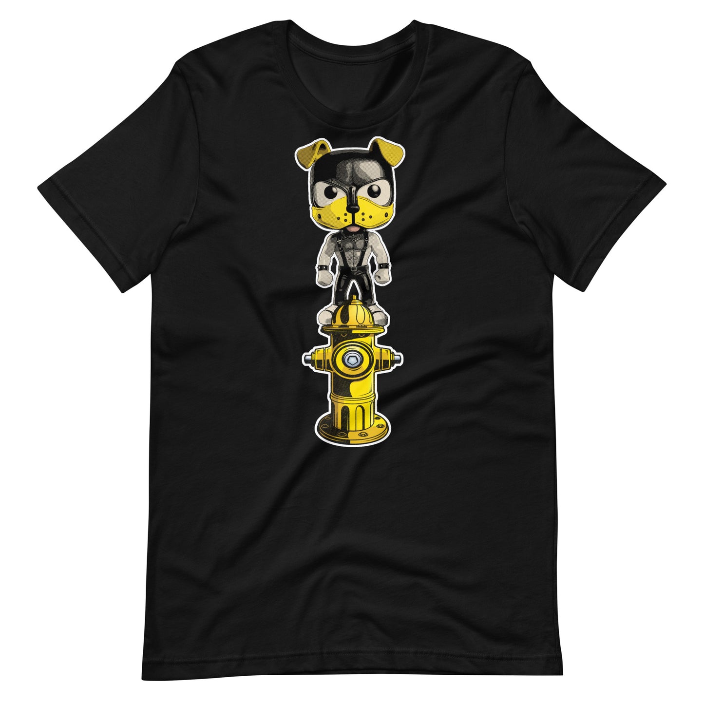 Hydrant-Pup-shirt black flat - backroomgear - your LGBTQI Gay Kink Apparel Store