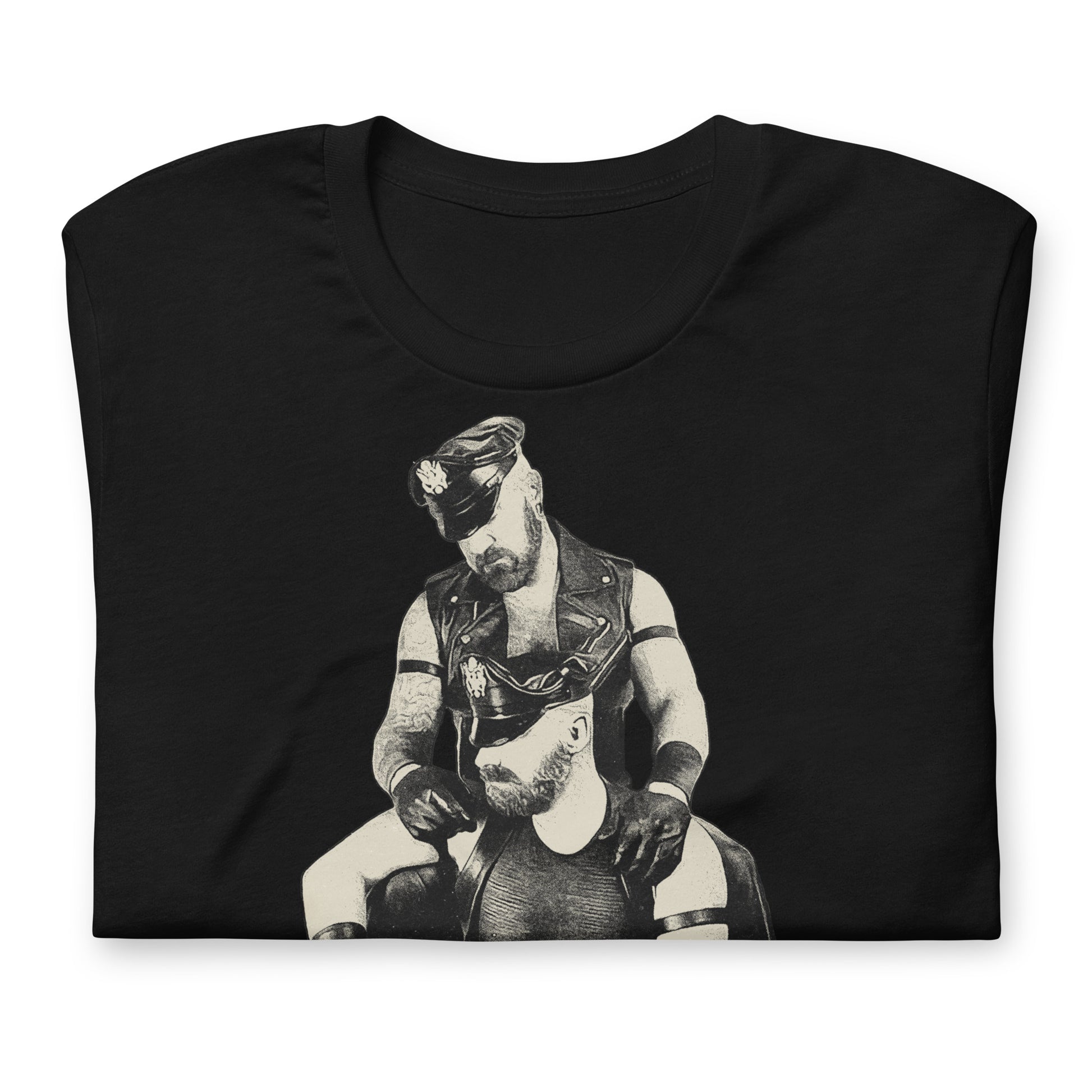 Leather Daddies Shirt-Black folded-backroomgear - your LGBTQI Gay Kink Apparel Store