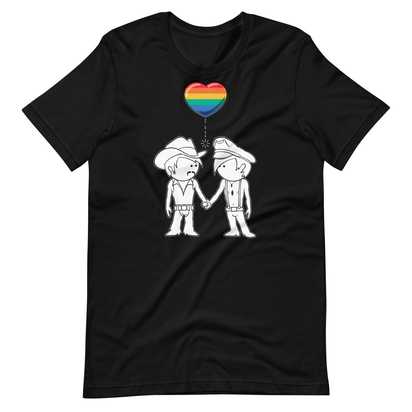 Romeo & Julian Black T-Shirt Flat - BackRoomGear - your LGBTQI Gay Kink Apparel Store