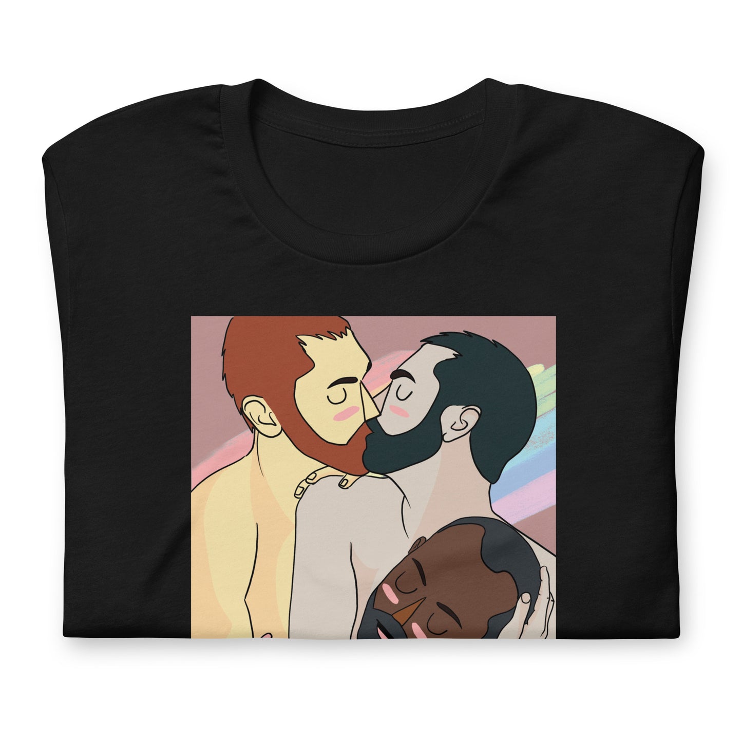 Throuple Black T-Shirt Folded - BackRoomGear - your LGBTQI Gay Kink Apparel Store