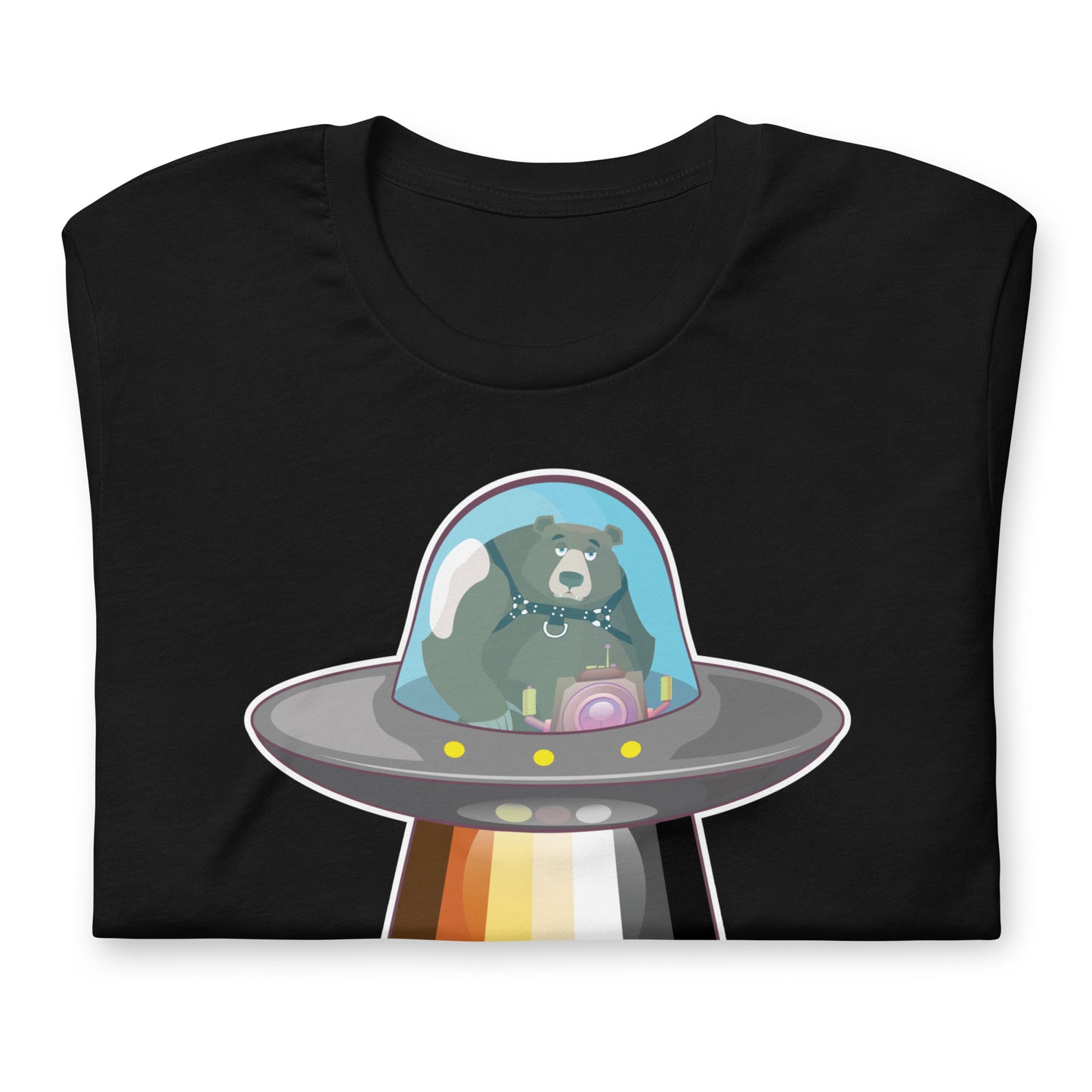 UFO Bear Pride Tee LGBTQ+ Gay Bear Flag Shirt Grizzly Pride Apparel