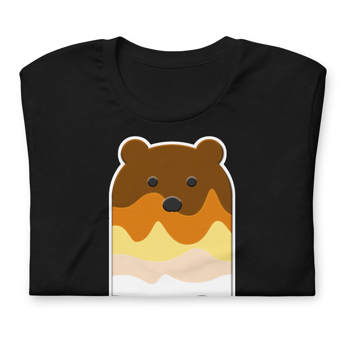 Bear Popsicle Black T-Shirt Folded - BackRoomGear - your LGBTQI Gay Kink Apparel Store