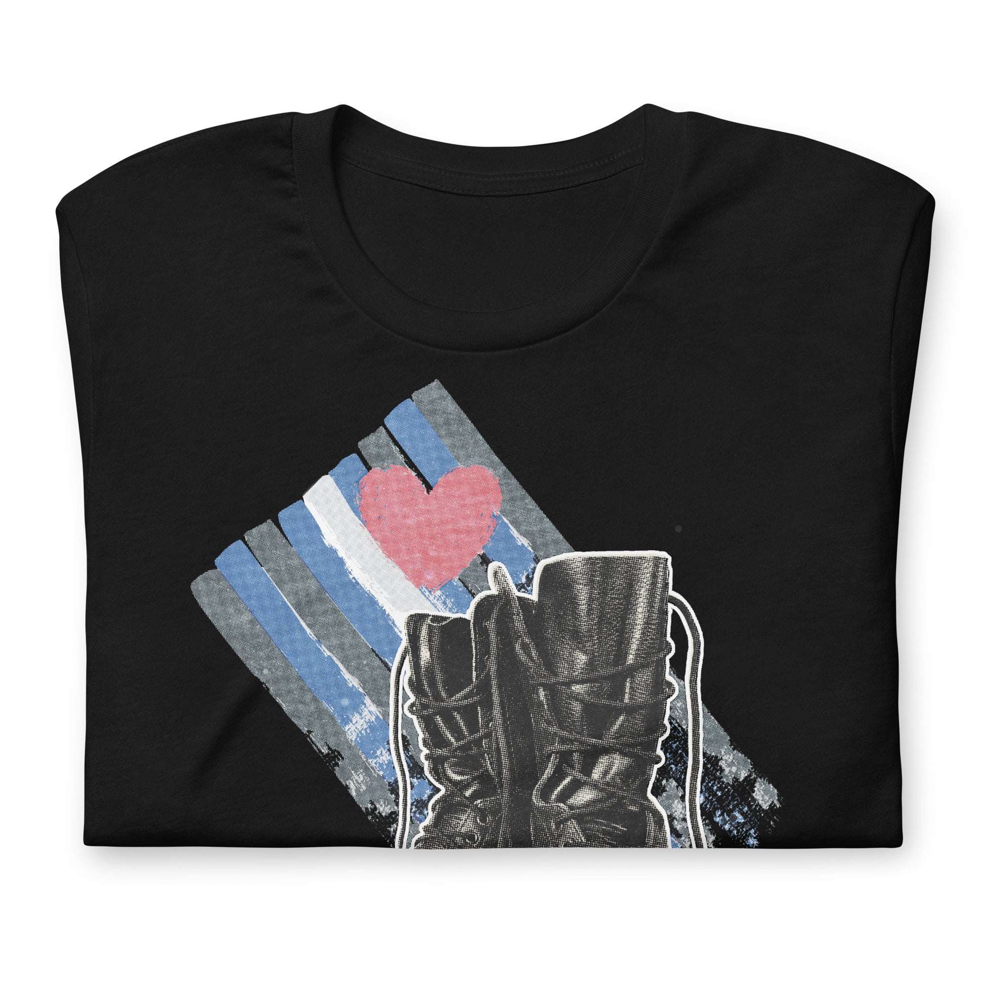 Love Boots Black T-Shirt Folded - BackRoomGear - your LGBTQI Gay Kink Apparel Store