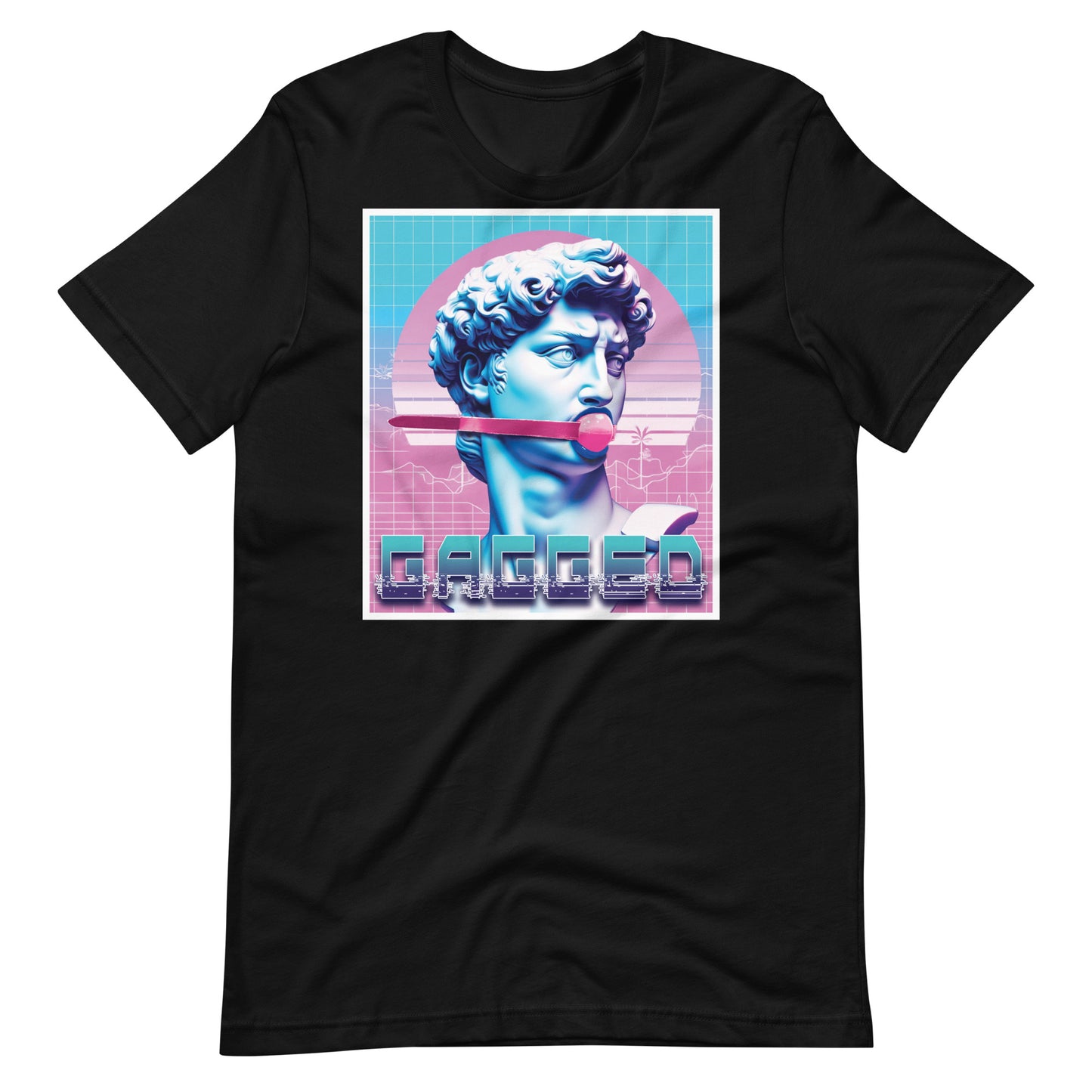 Gagged-Black Flat-Shirt - backroomgear - your LGBTQI Gay Kink Apparel Store