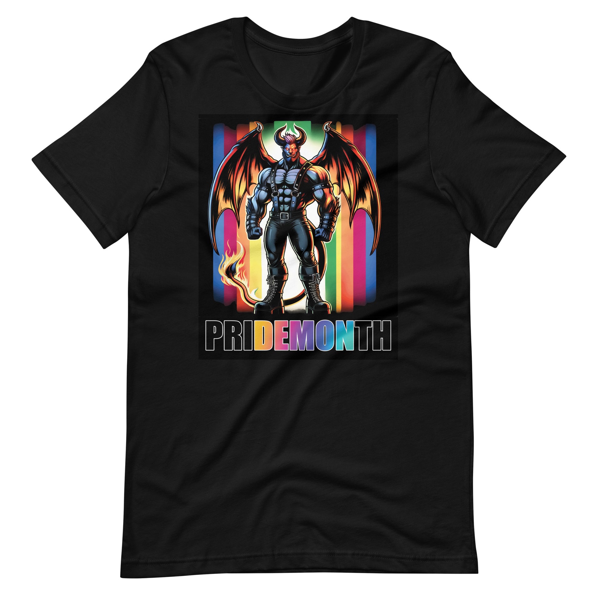 Pride-DEMON-Black-Flat Shirt - backroomgear - your LGBTQI Gay Kink Apparel Store