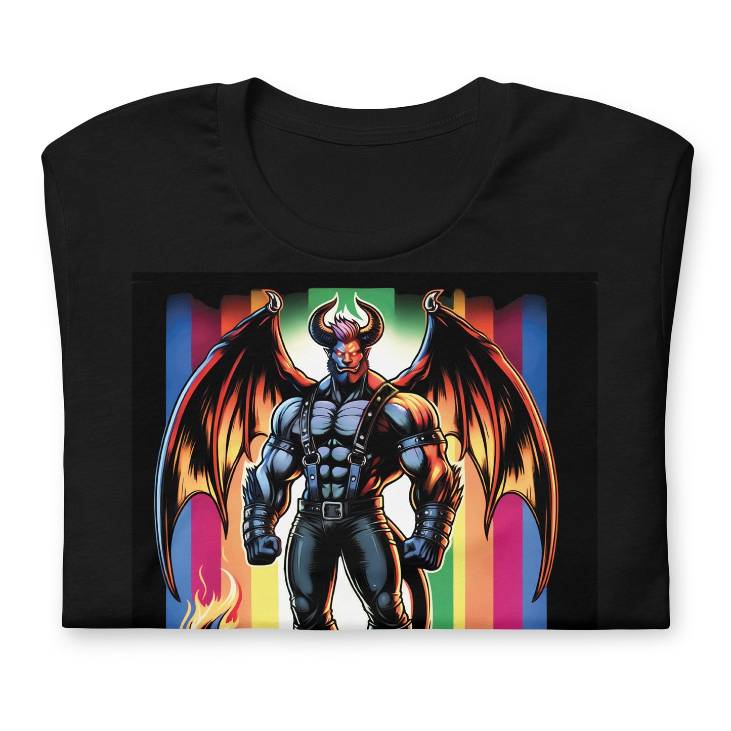 Pride-DEMON-Black-Folded Shirt - backroomgear - your LGBTQI Gay Kink Apparel Store