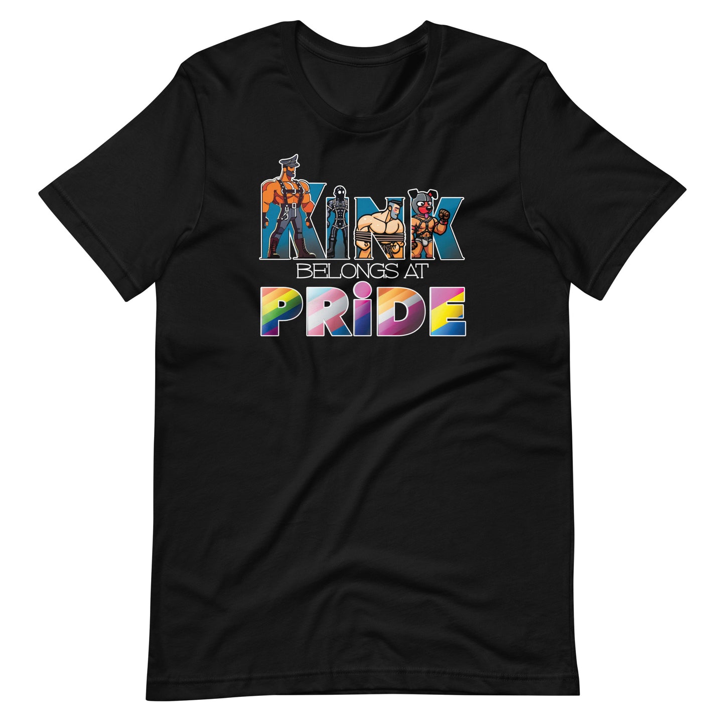 Kink-Pride-Black Flat Shirt - backroomgear - your LGBTQI Gay Kink Apparel Store