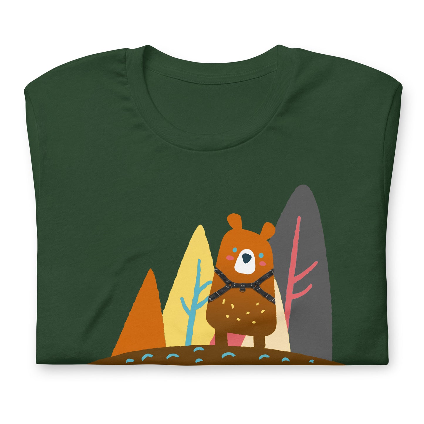 Bear-in-the-woods-Forest-T-Shirt-Folded Backroom-Gear - your LGBTQI Gay Kink Apparel Store