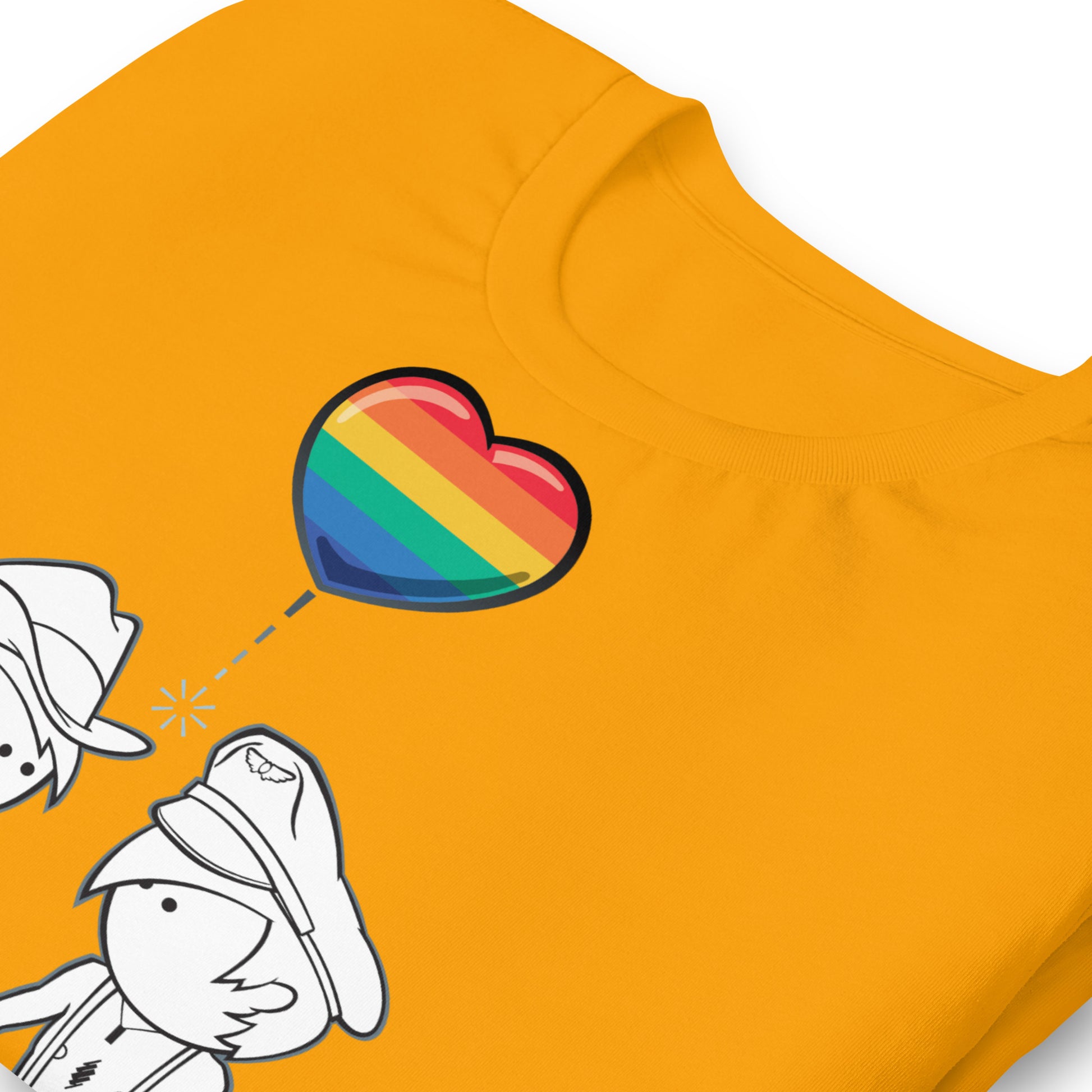 Romeo & Julian Gold T-Shirt Zoomed - BackRoomGear - your LGBTQI Gay Kink Apparel Store