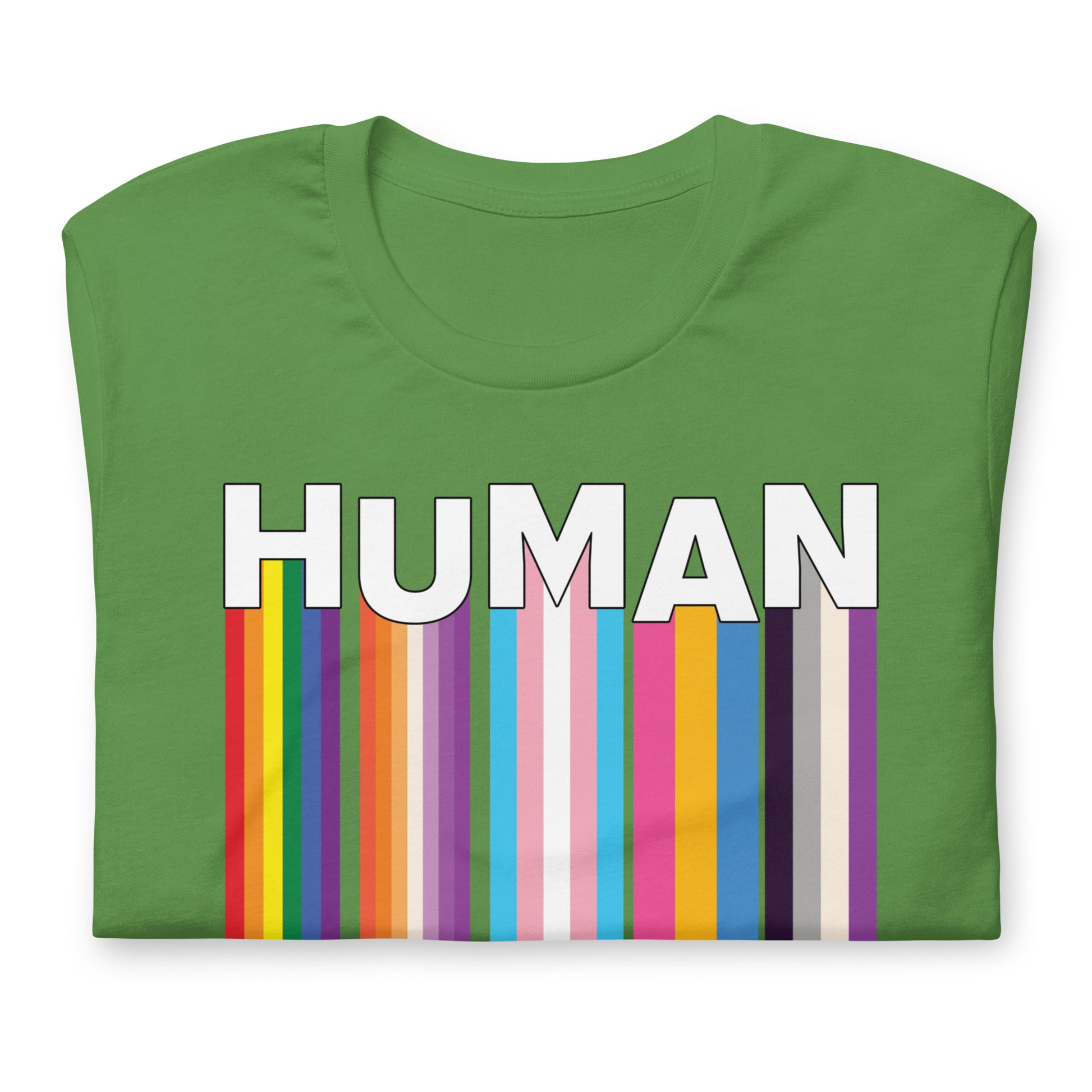 We Are Human Leaf T-Shirt Folded - BackRoomGear - your LGBTQI Gay Kink Apparel Store