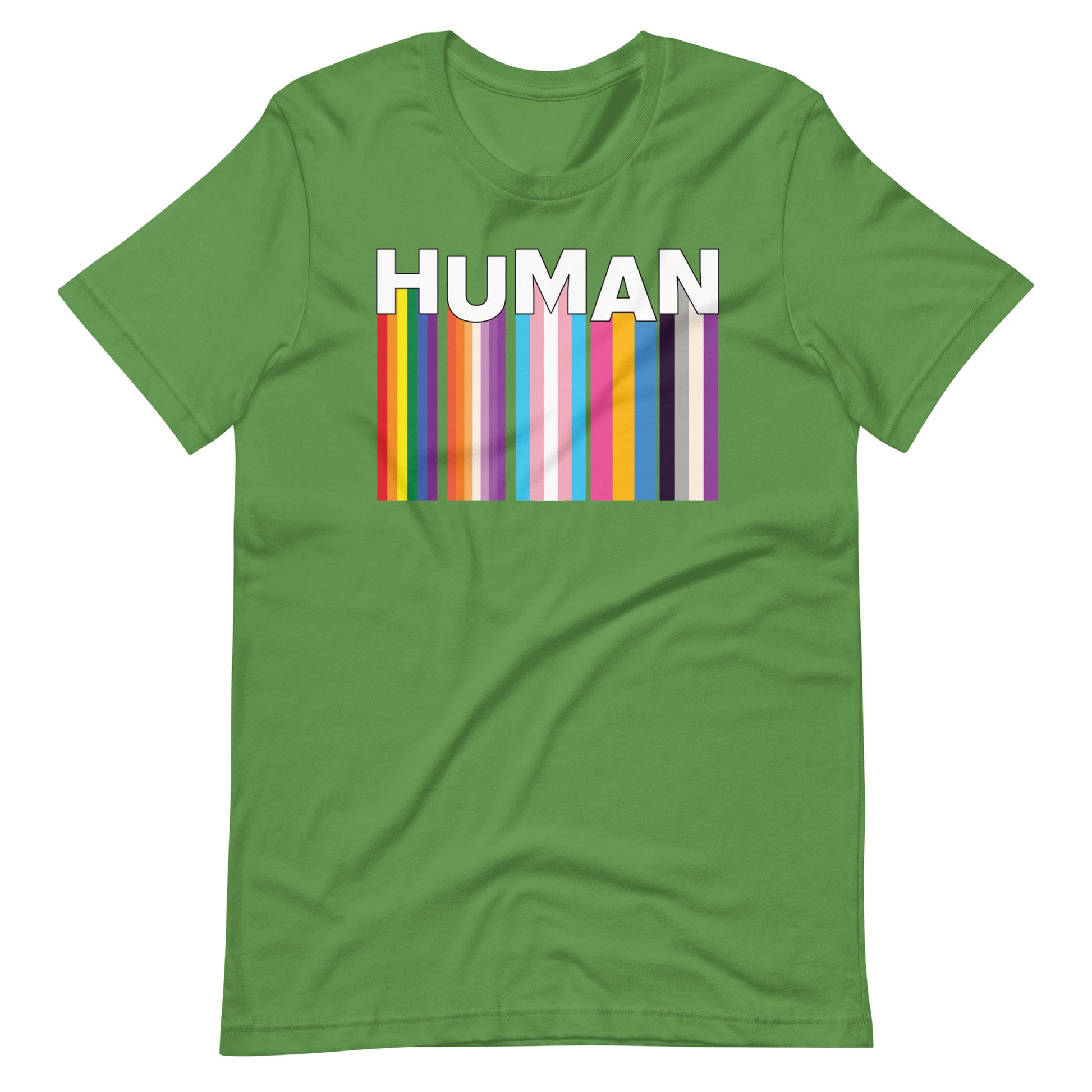 We Are Human Leaf T-Shirt Flat - BackRoomGear - your LGBTQI Gay Kink Apparel Store