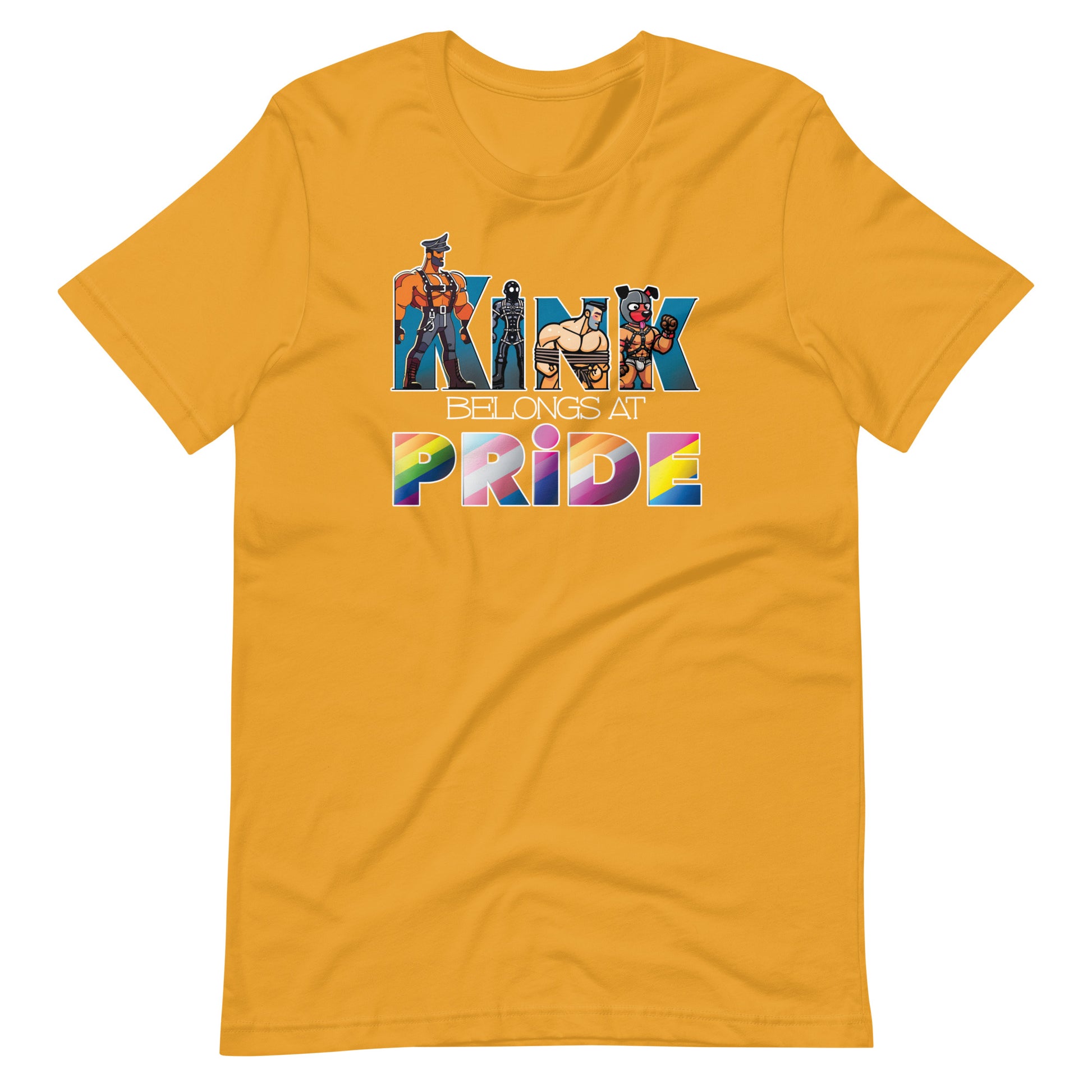 Kink-Pride-Mustard Flat Shirt - backroomgear - your LGBTQI Gay Kink Apparel Store