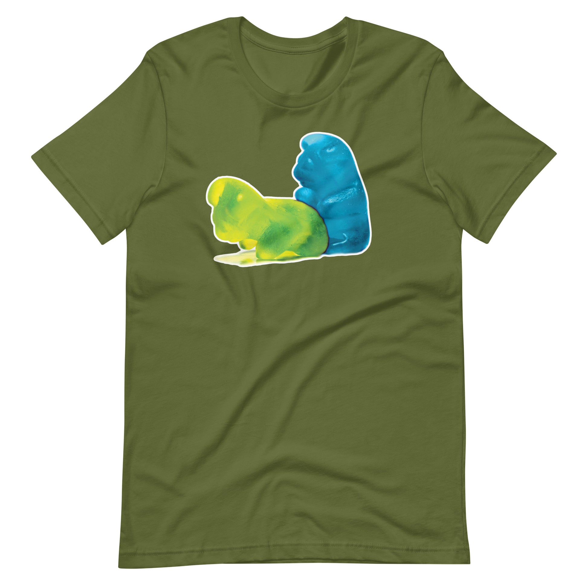 Gummy-Bearback-olive Shirt flat - backroomgear - your LGBTQI Gay Kink Apparel Store