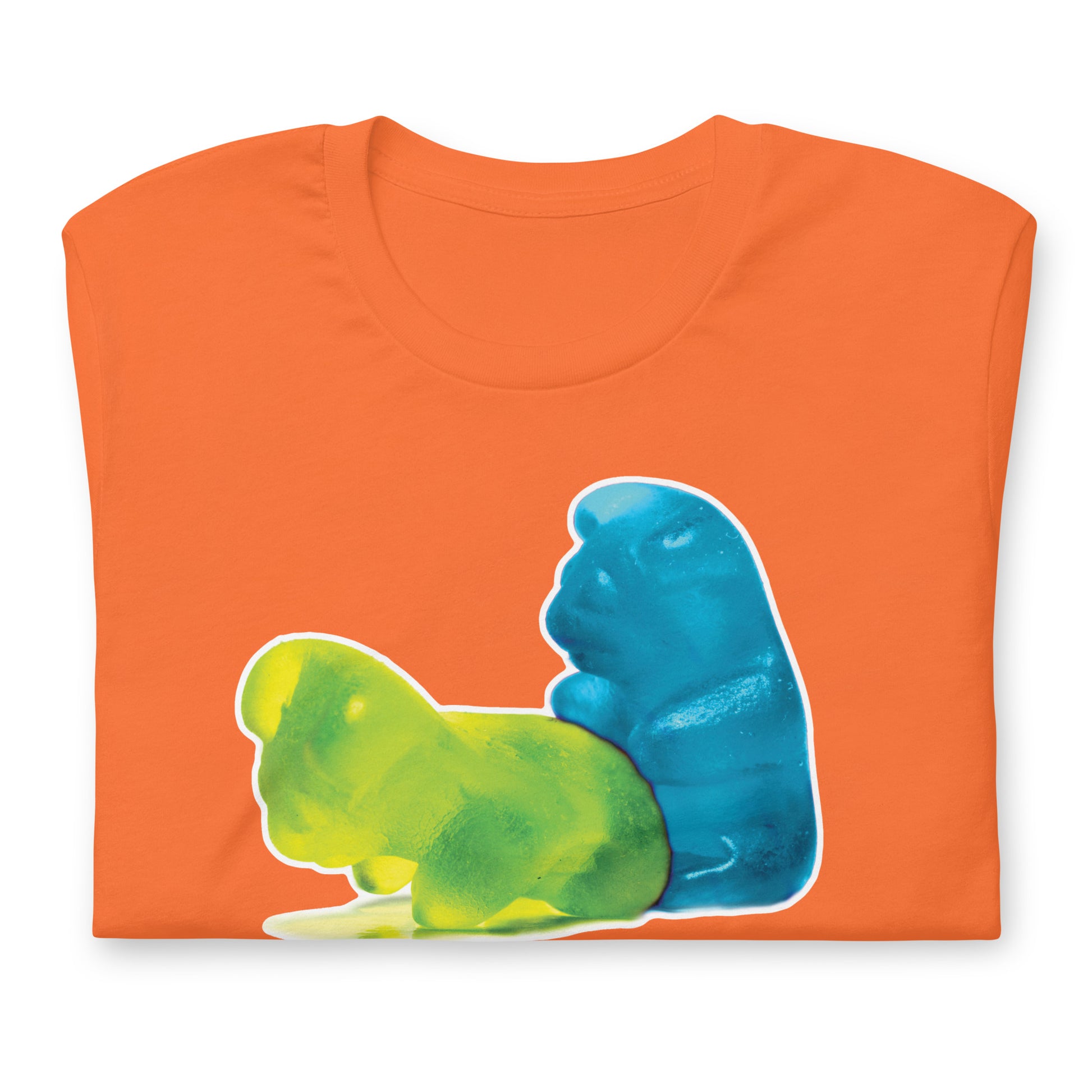 Gummy-Bearback-orange Shirt flat folded - backroomgear - your LGBTQI Gay Kink Apparel Store