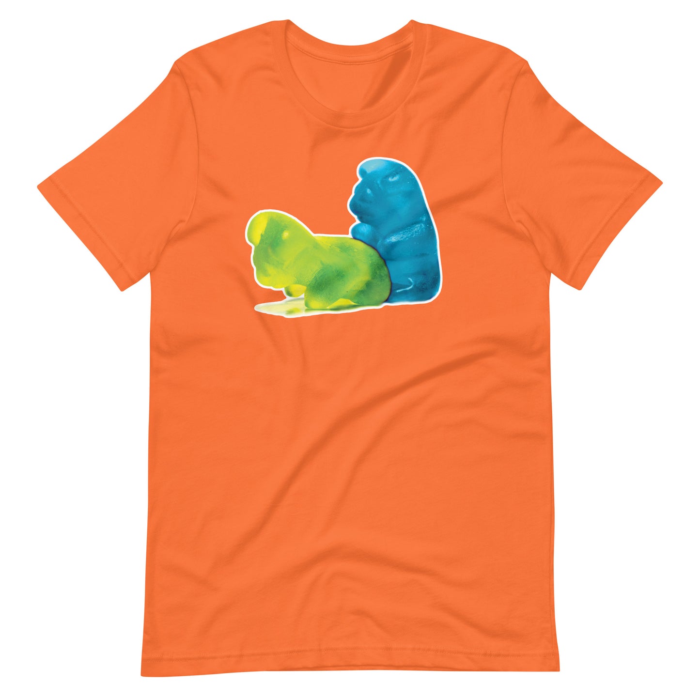 Gummy-Bearback-orange Shirt flat - backroomgear - your LGBTQI Gay Kink Apparel Store