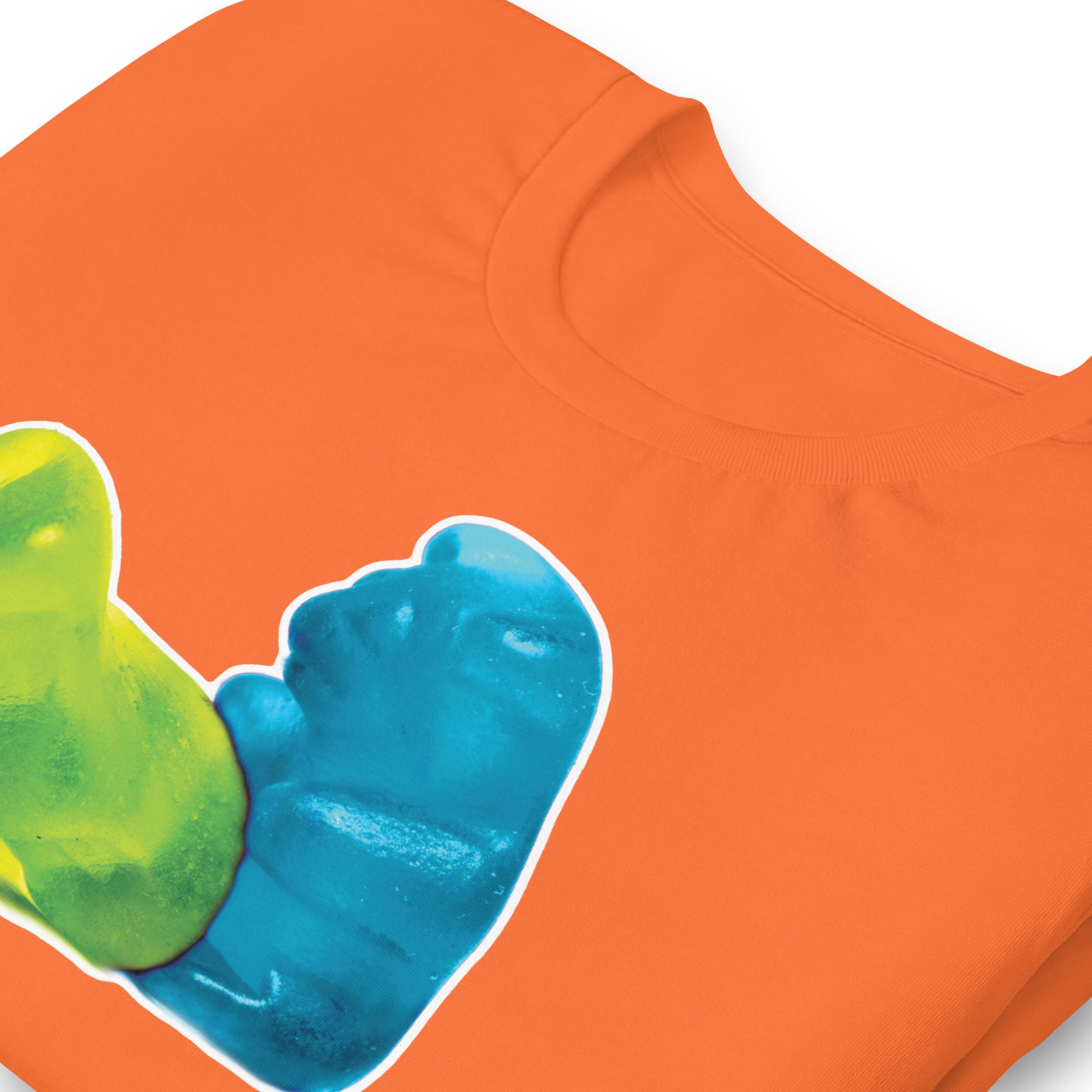 Gummy-Bearback-orange Shirt zoomed - backroomgear - your LGBTQI Gay Kink Apparel Store