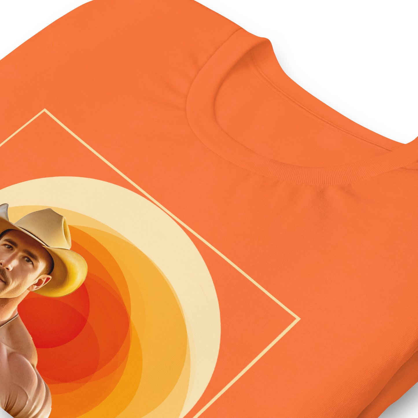 Cact-Ass Cowboy orange T-Shirt zoomed - BackRoomGear - your LGBTQI Gay Kink Apparel Store