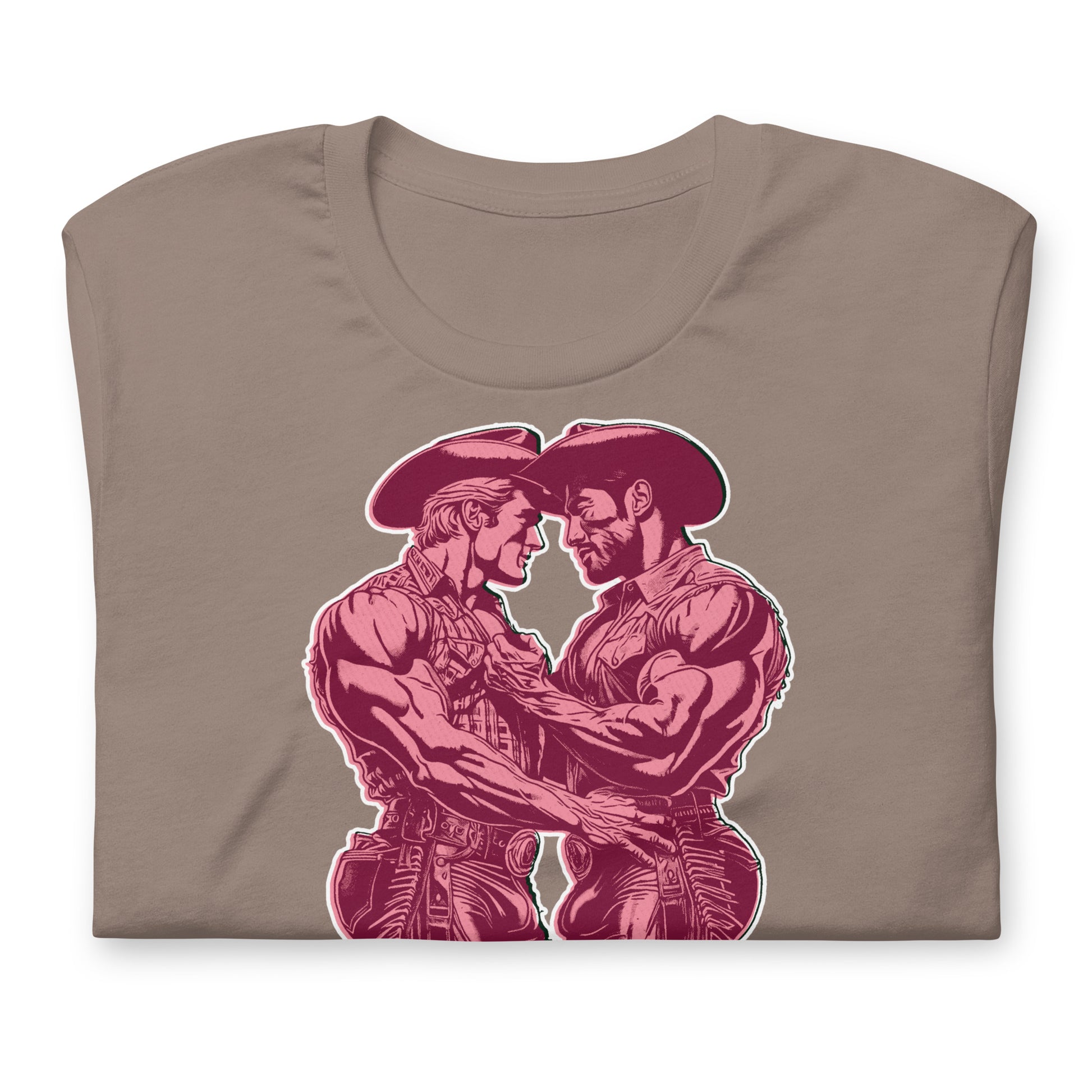 Pink-Cowboys-pebble folded Shirt-backroomgear - your LGBTQI Gay Kink Apparel Store