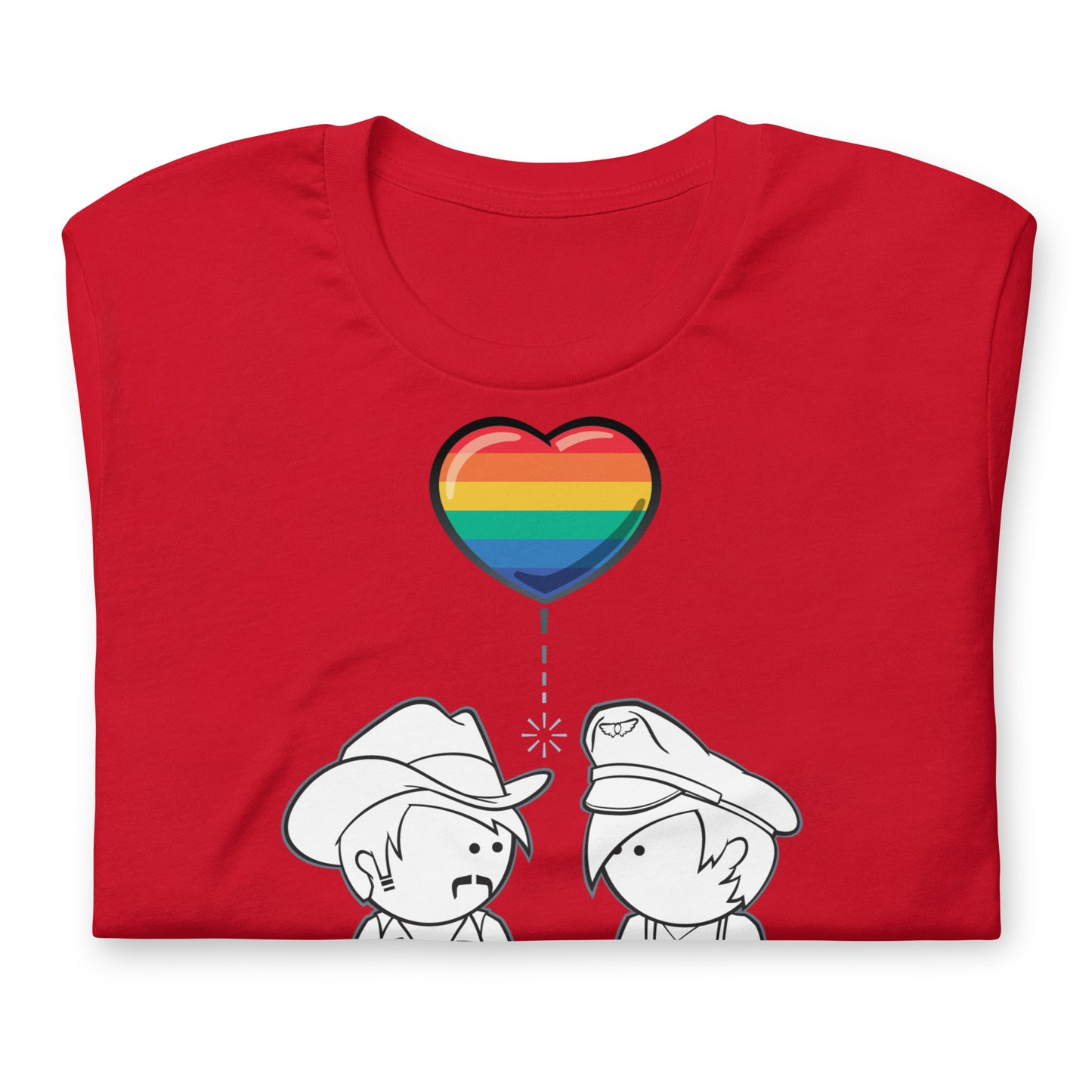 Romeo & Julian Red T-Shirt Folded - BackRoomGear - your LGBTQI Gay Kink Apparel Store