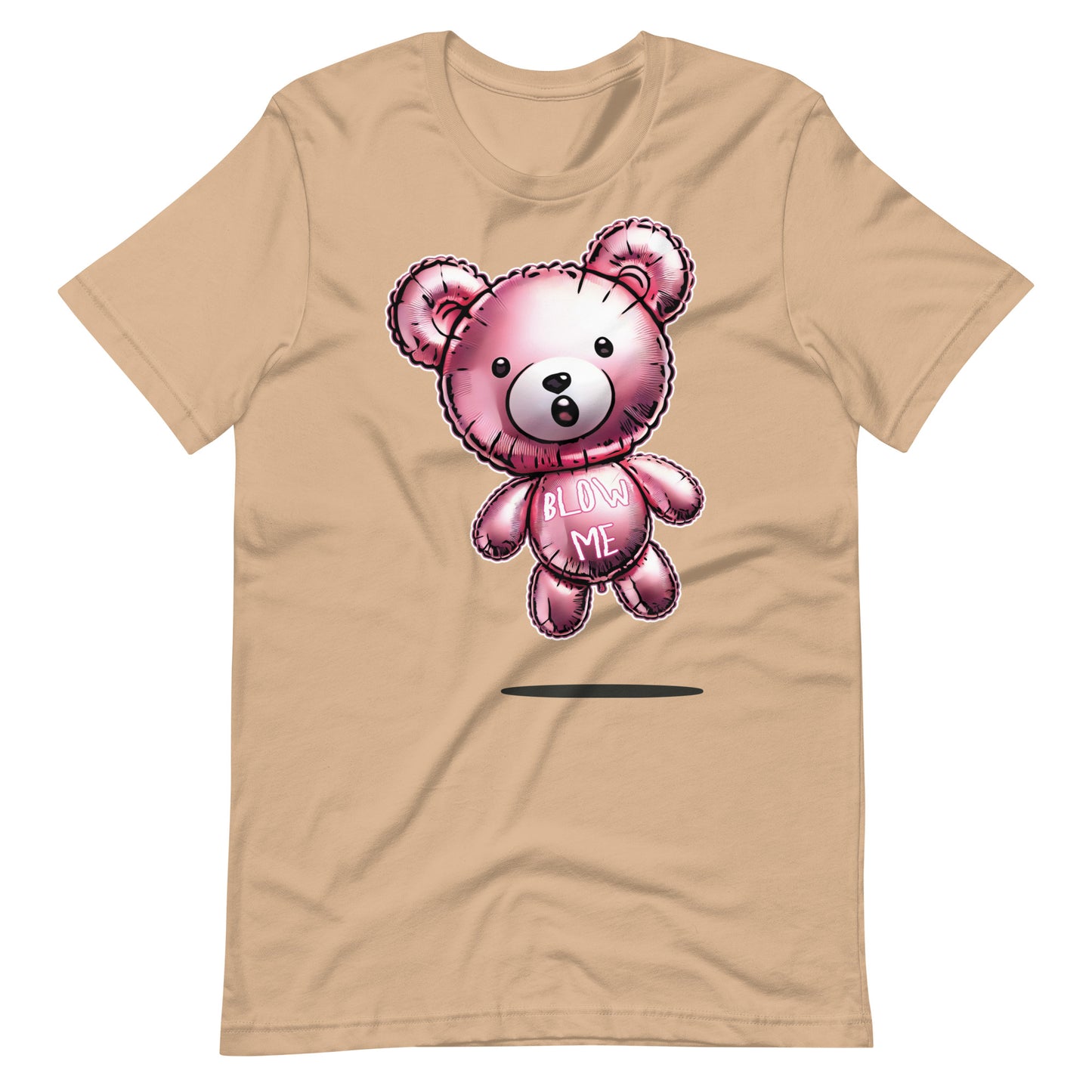 Playful Blow Me Bear Balloon T-Shirt Fun & Cheeky Design