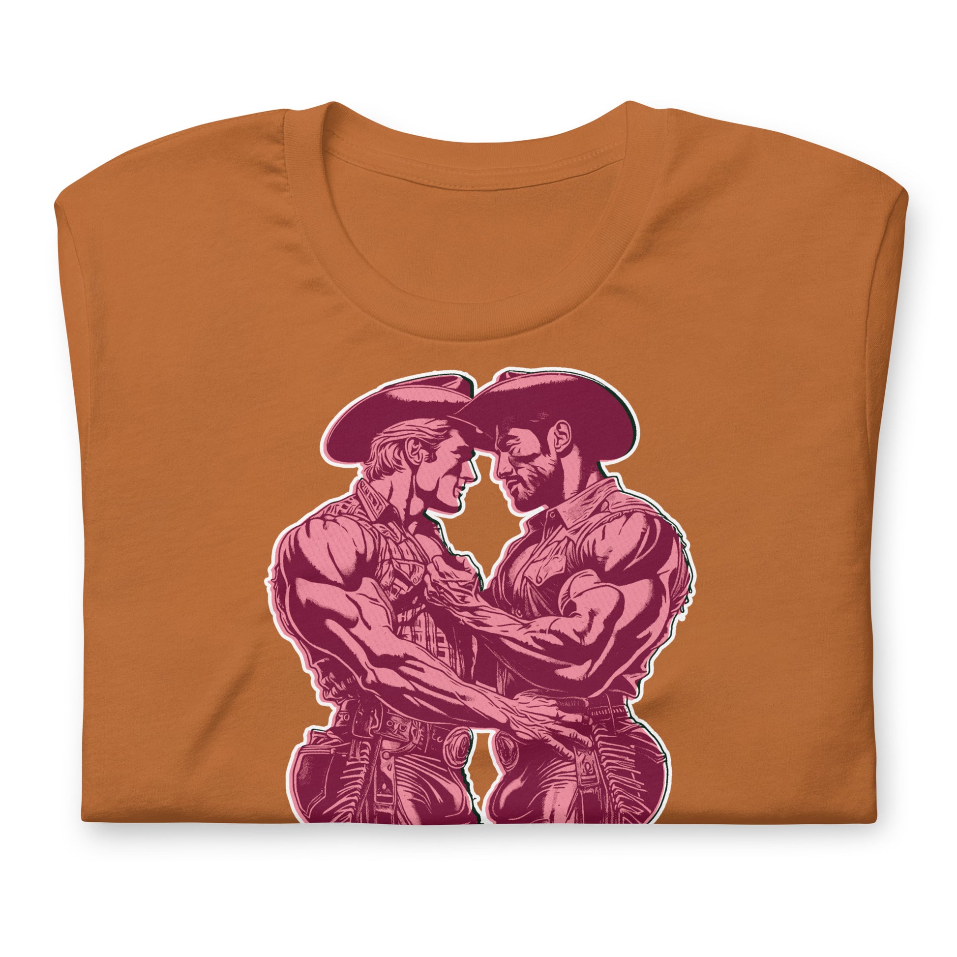 Pink-Cowboys-toast folded Shirt-backroomgear - your LGBTQI Gay Kink Apparel Store