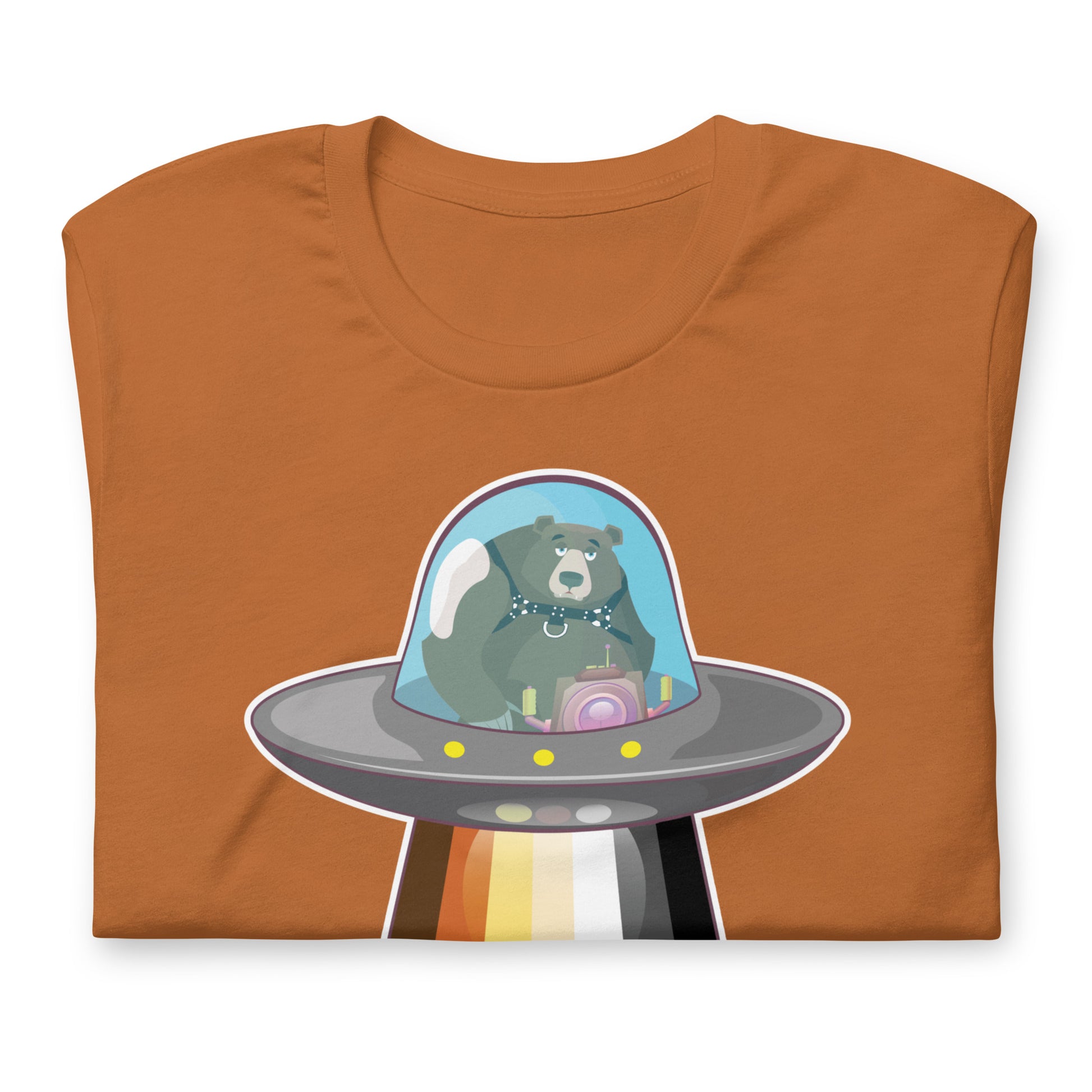 UFO Bear Toast T-Shirt Flat - BackRoomGear - your LGBTQI Gay Kink Apparel Store